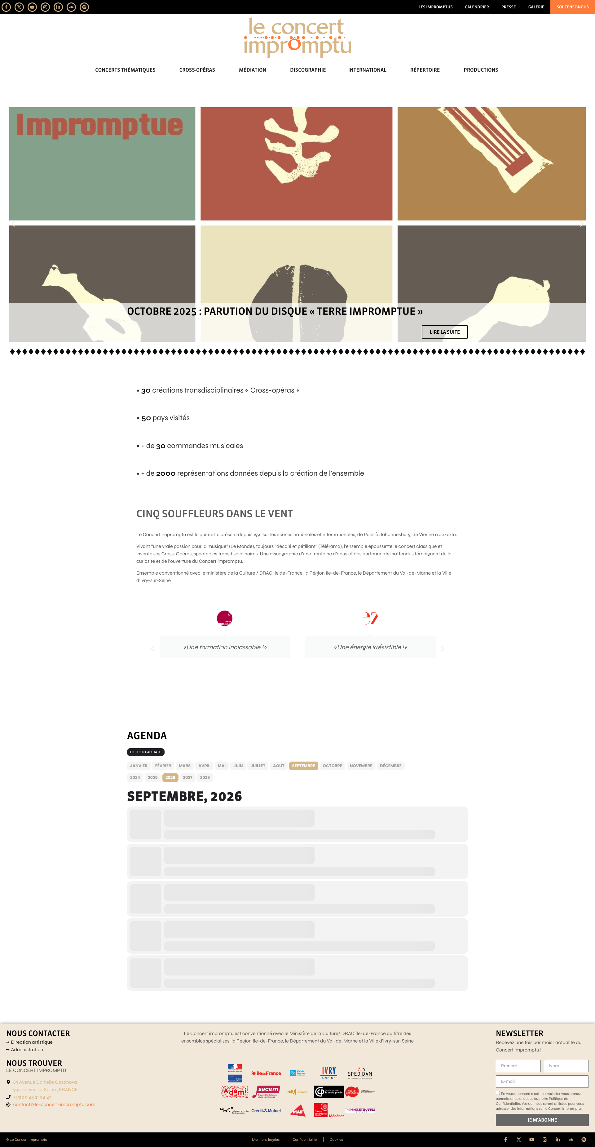 Aperçu du site