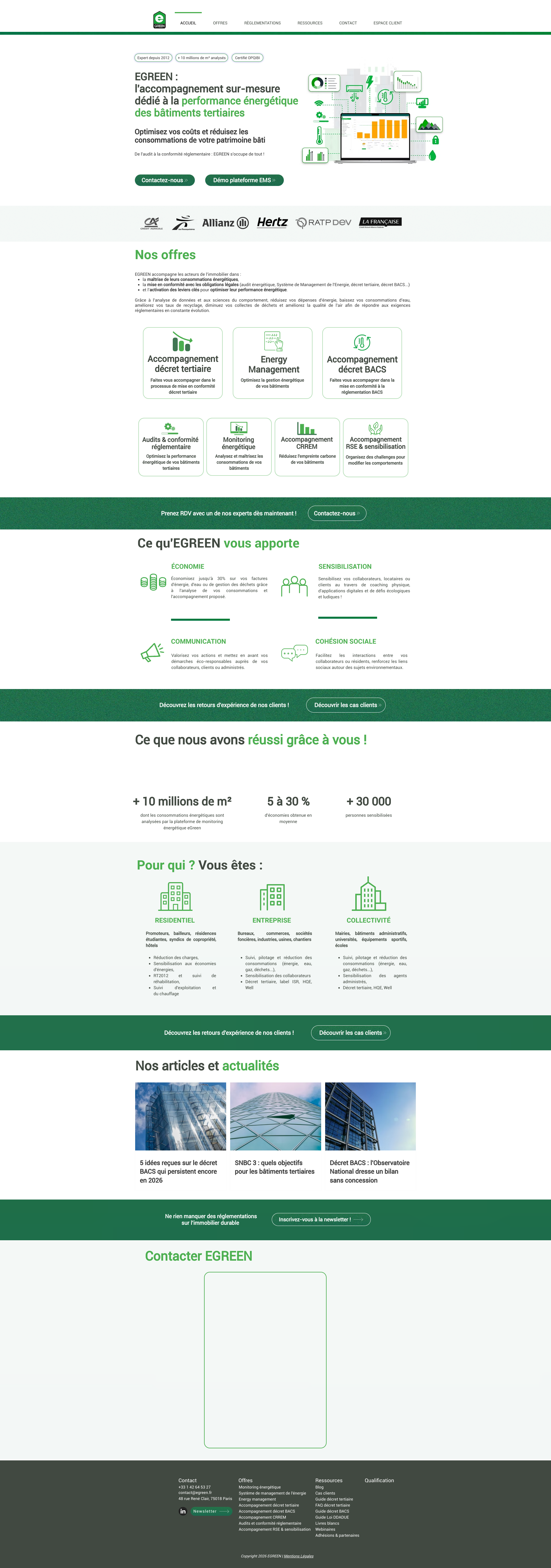 Aperçu du site