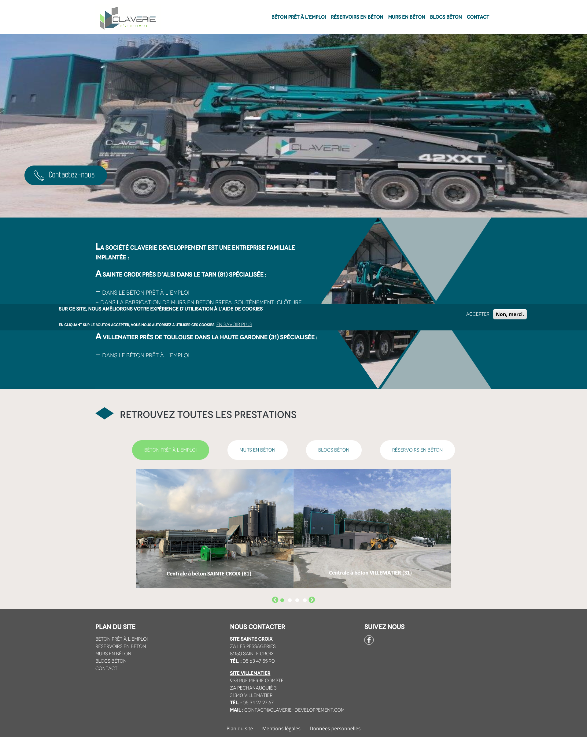 Aperçu du site