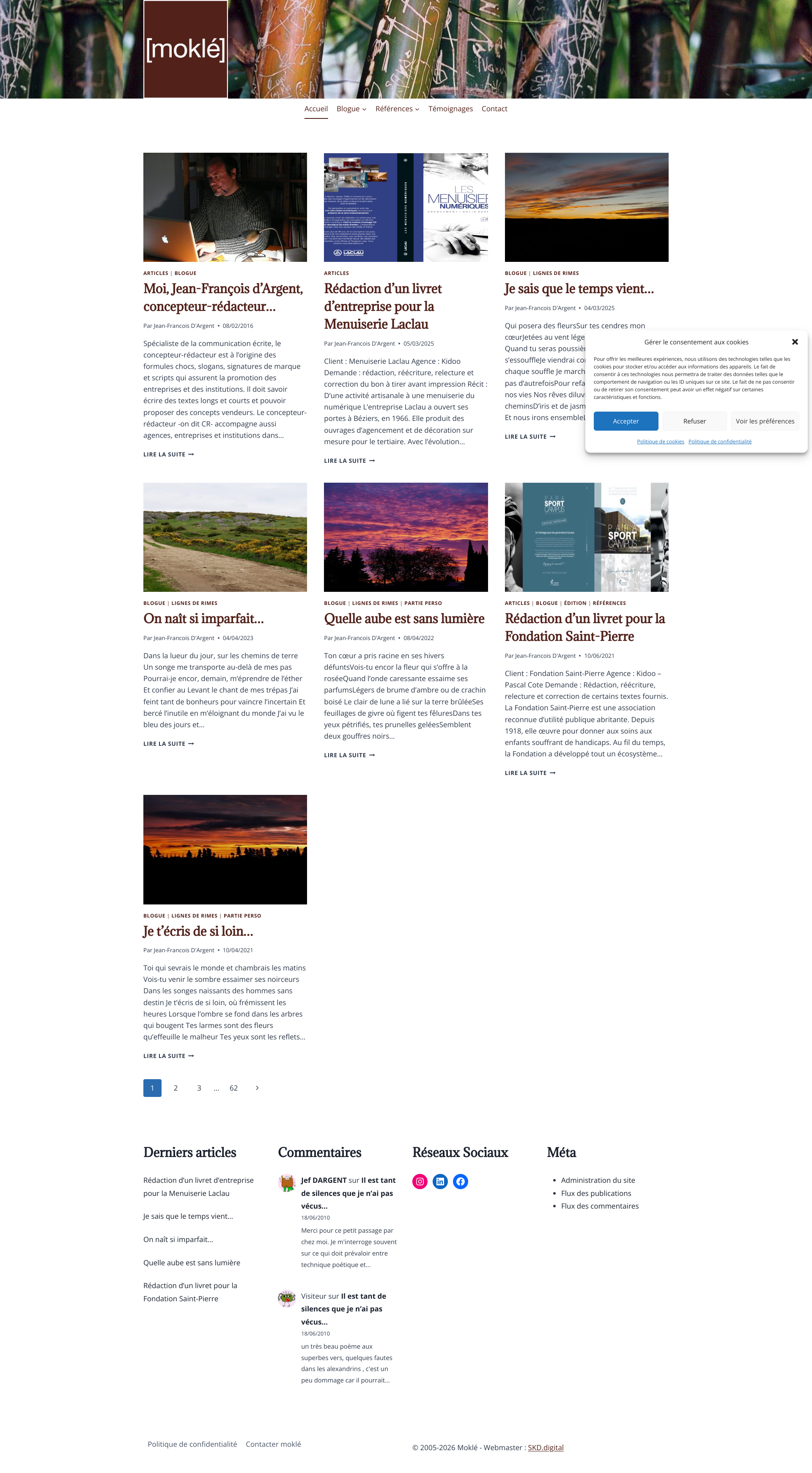 Aperçu du site