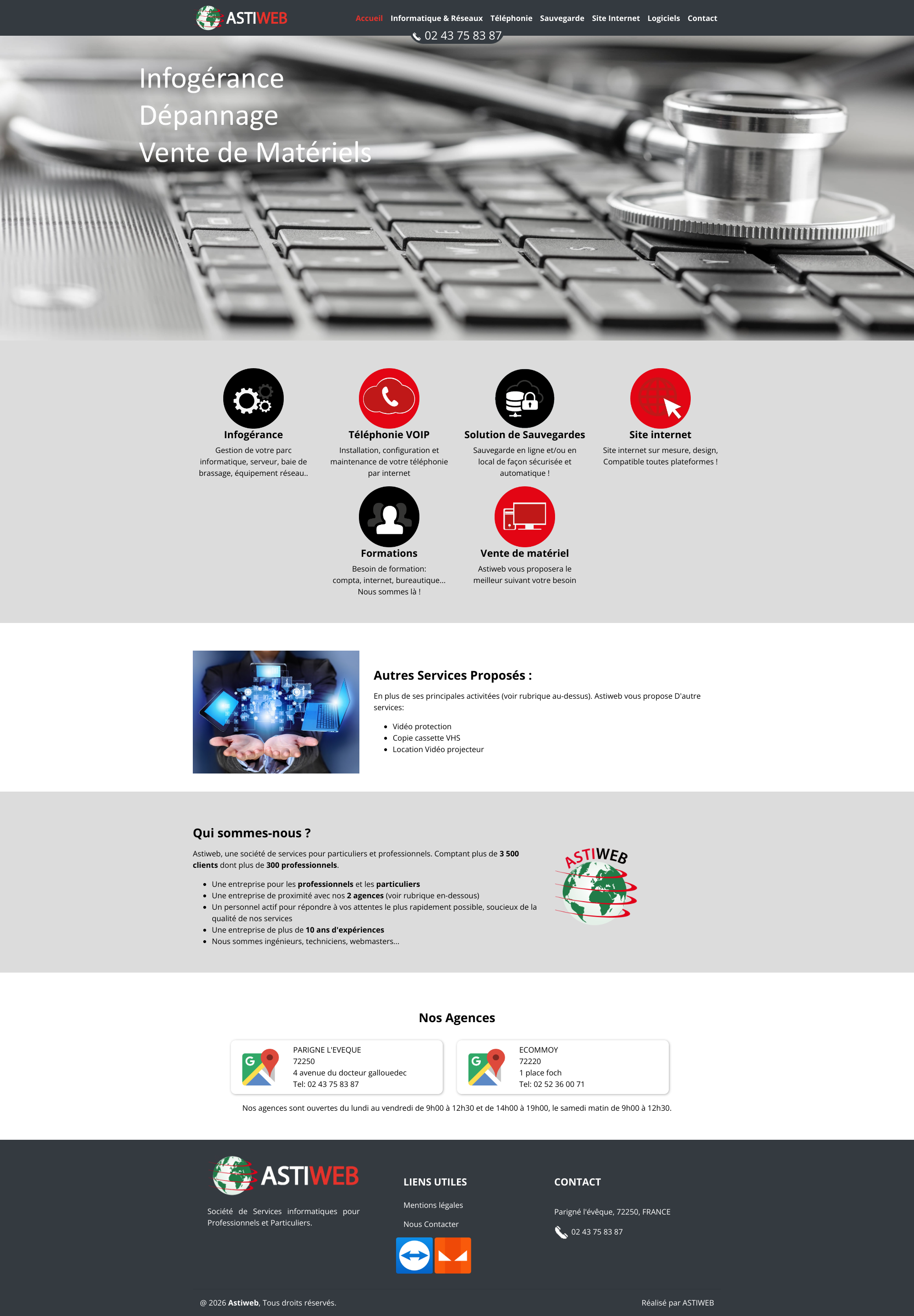 Aperçu du site
