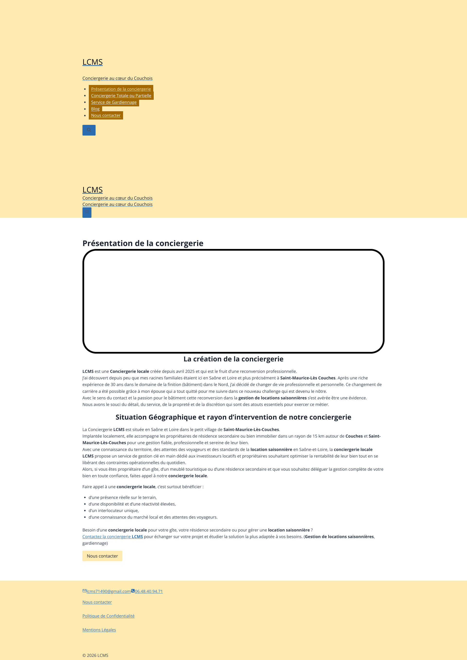 Aperçu du site