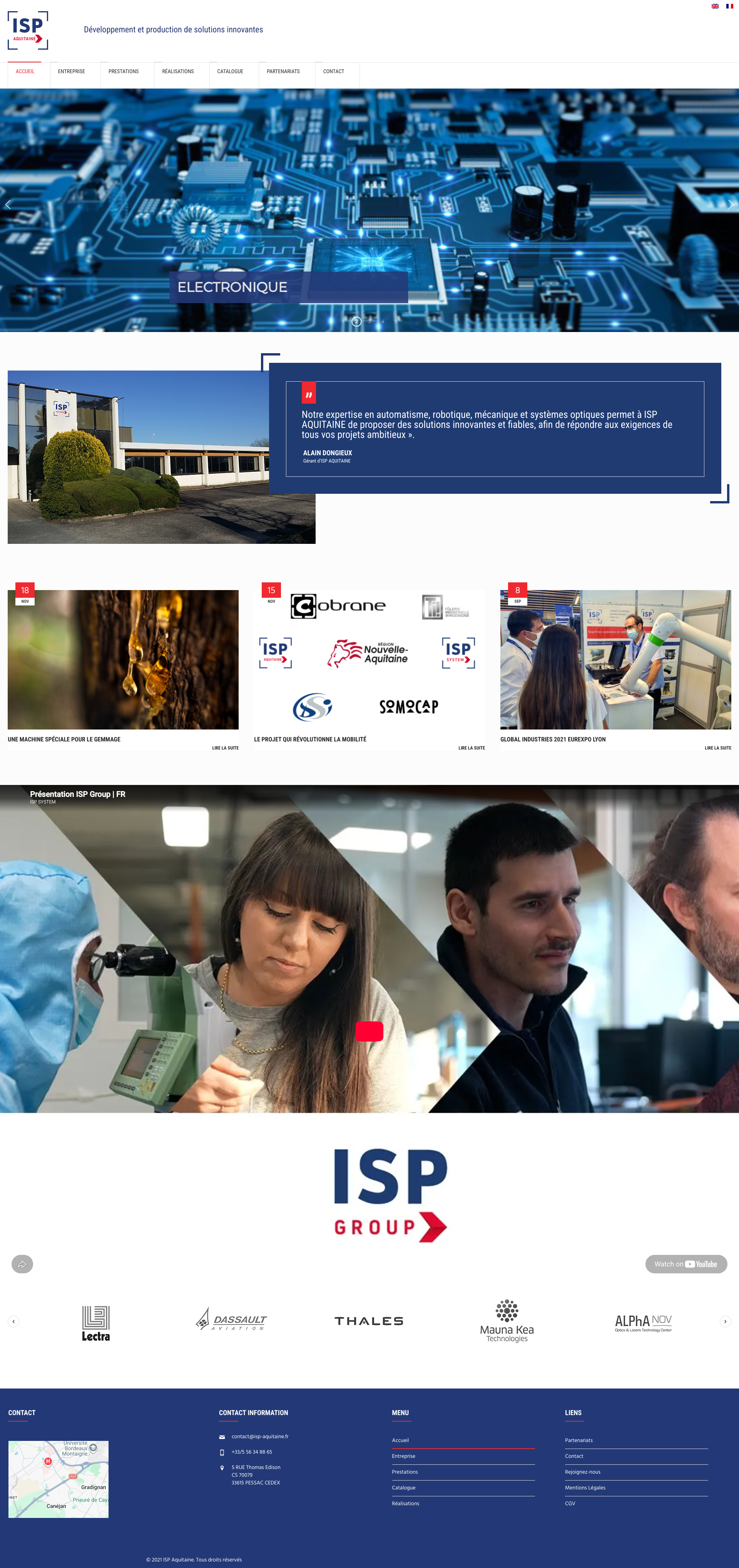 Aperçu du site