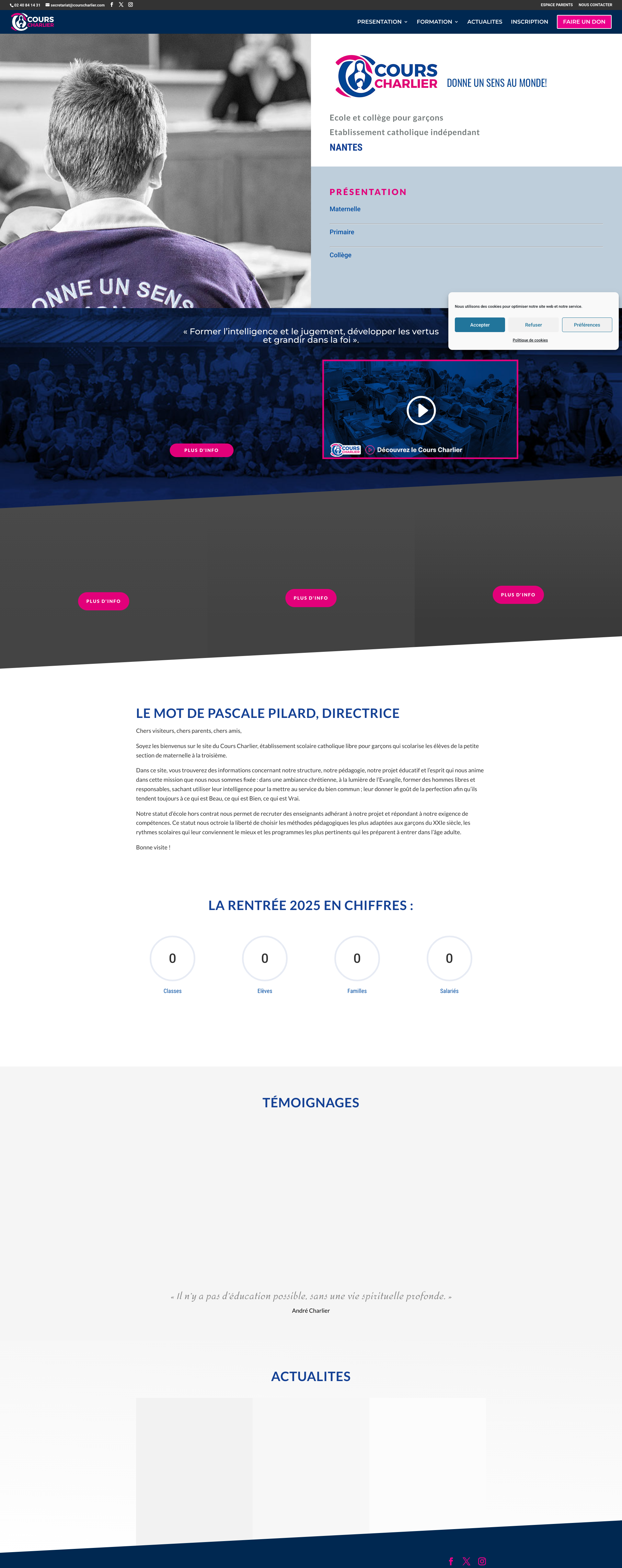 Aperçu du site