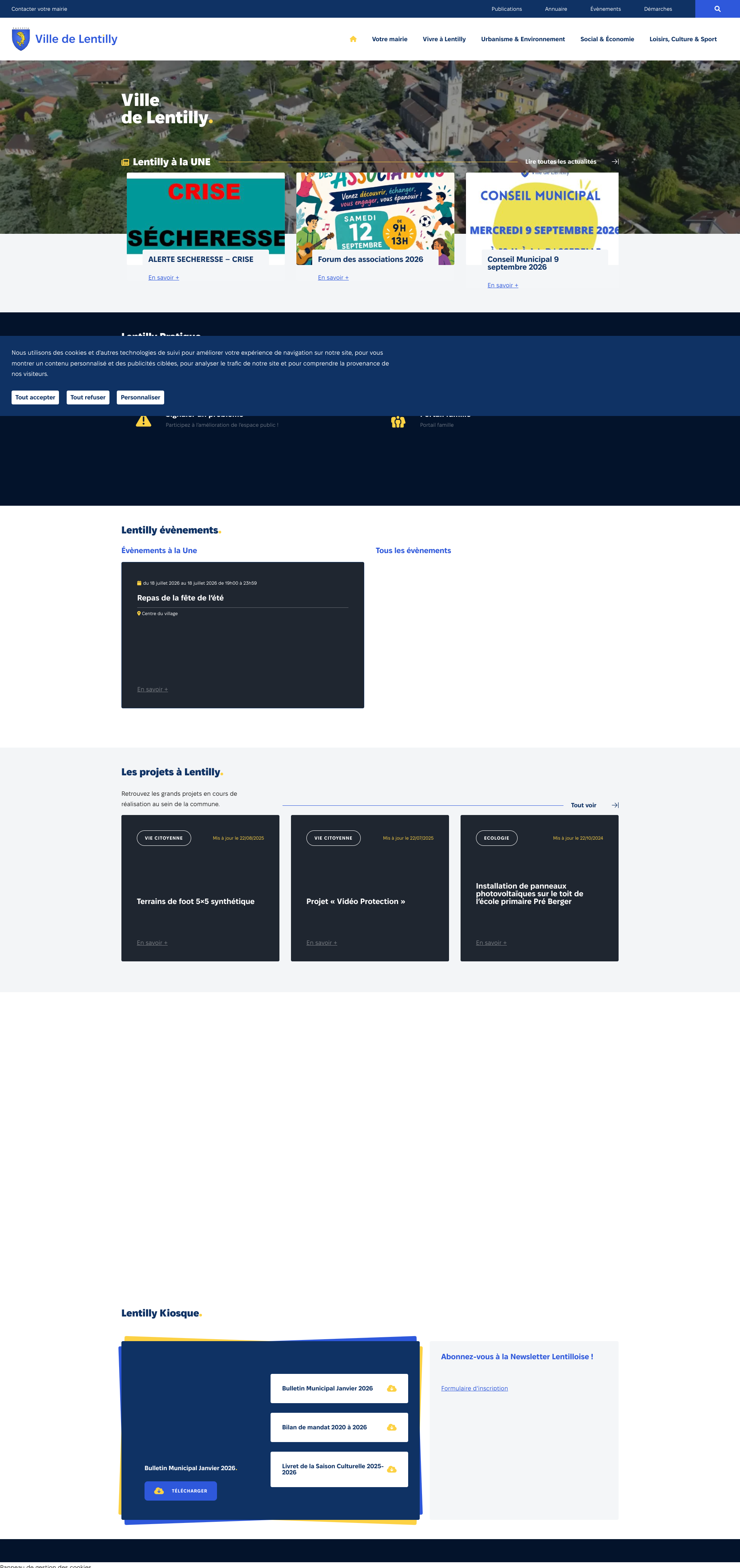 Aperçu du site
