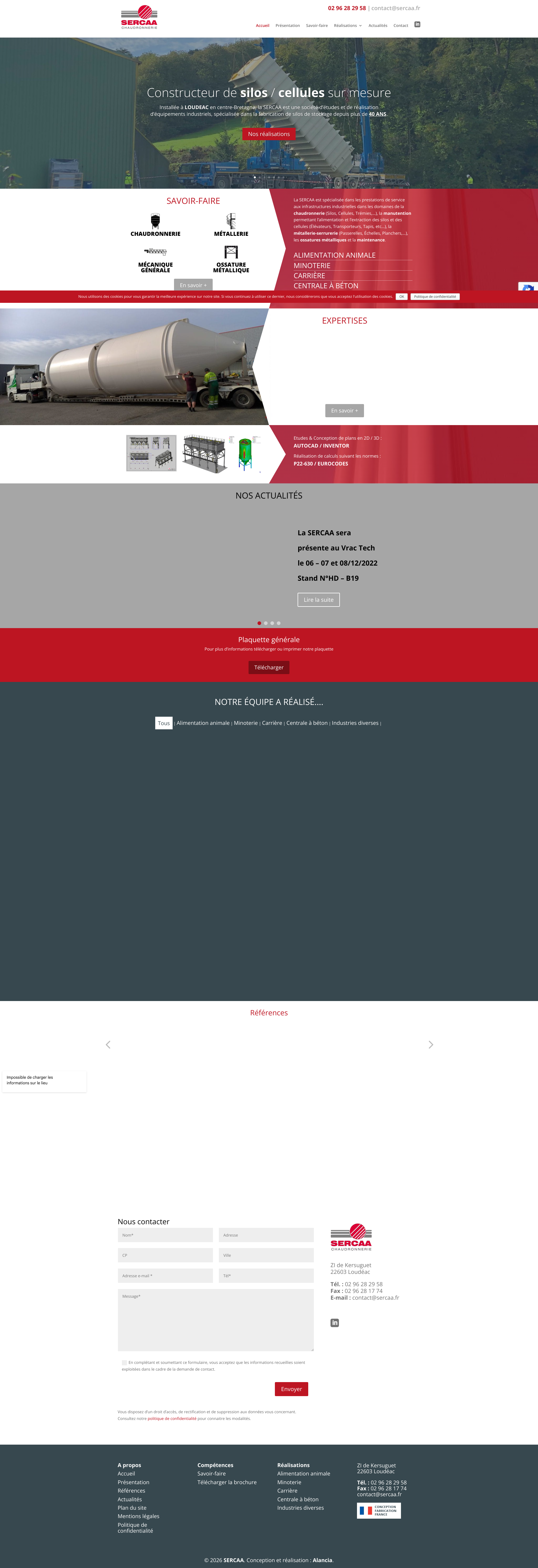 Aperçu du site