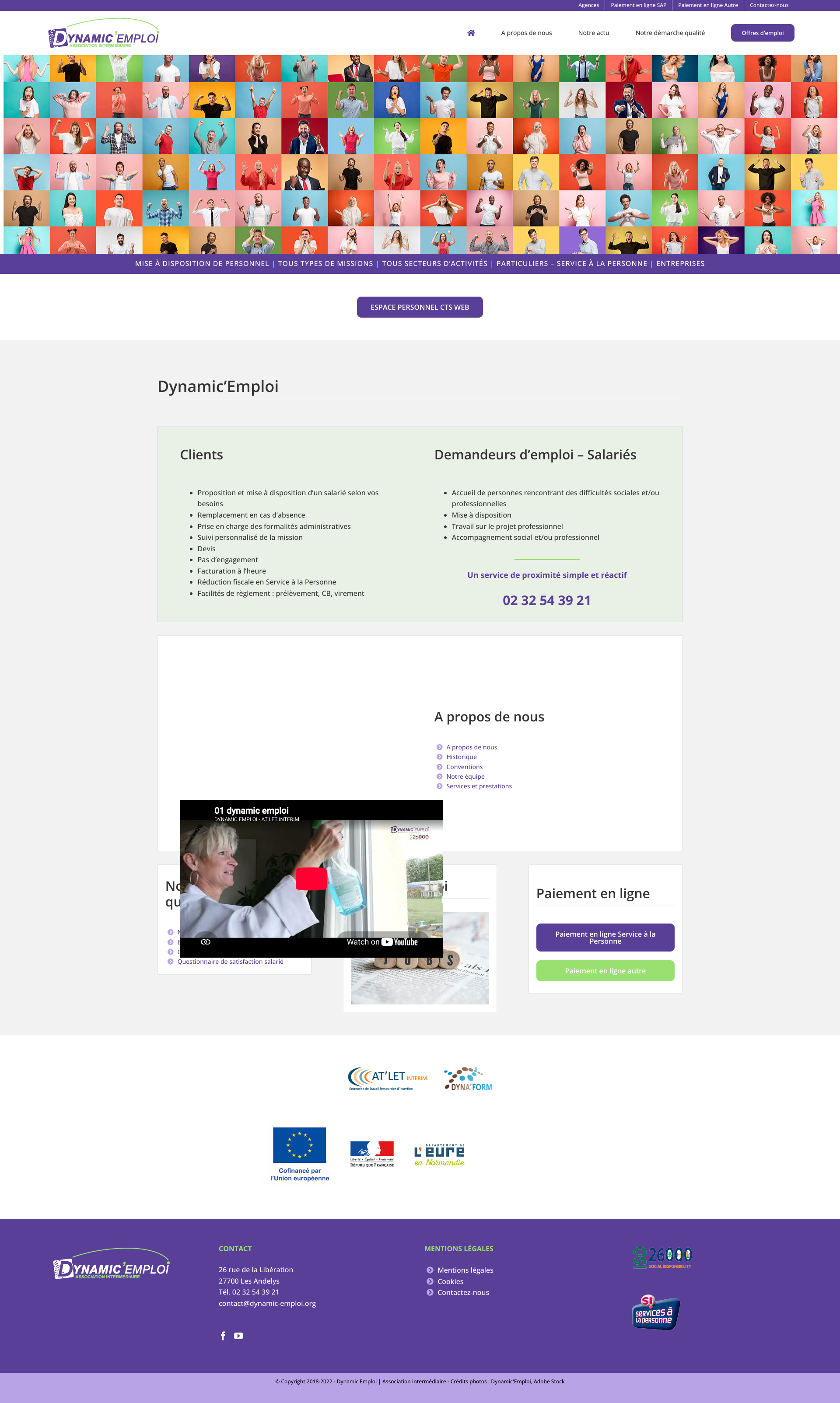 Aperçu du site