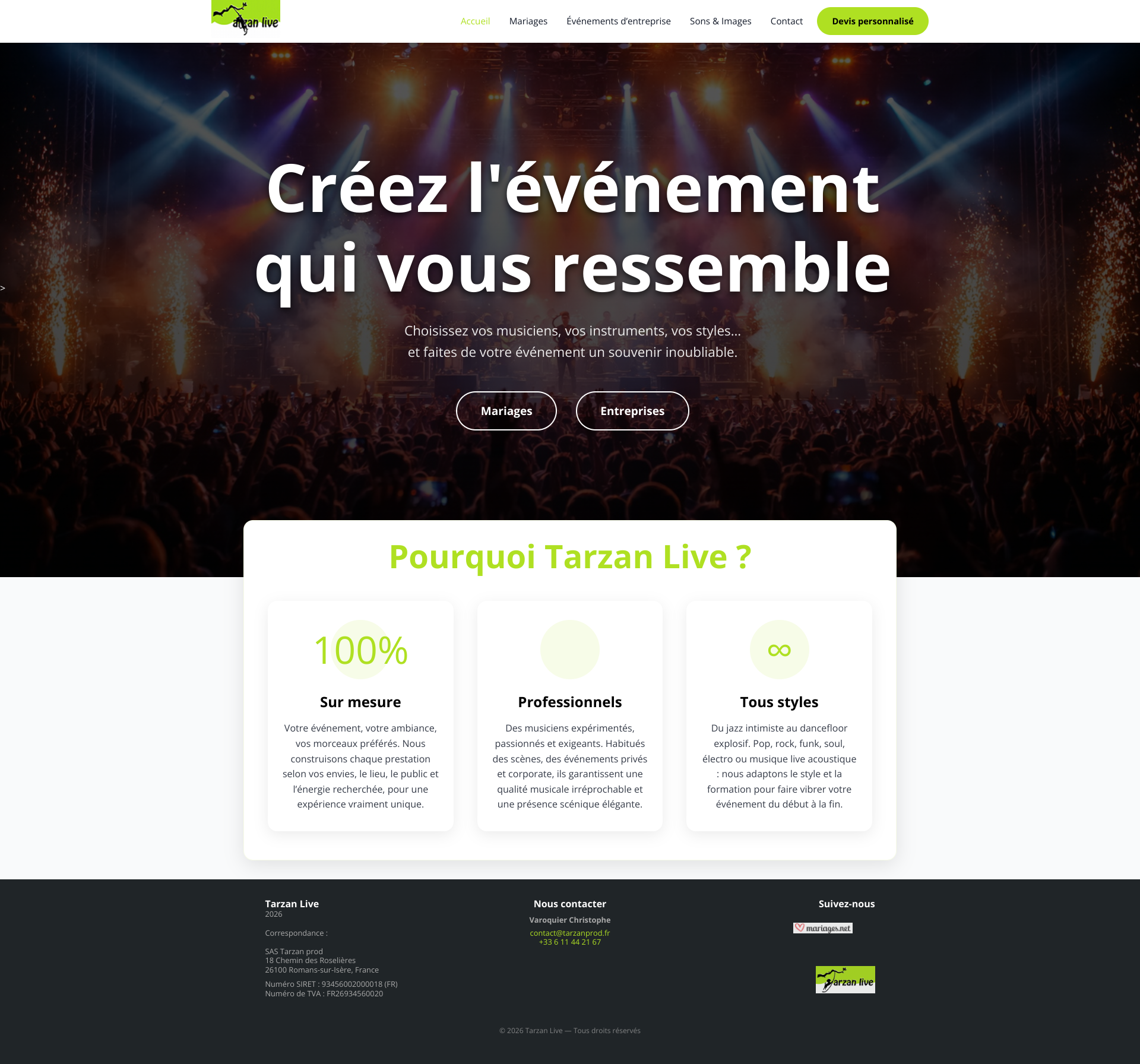 Aperçu du site