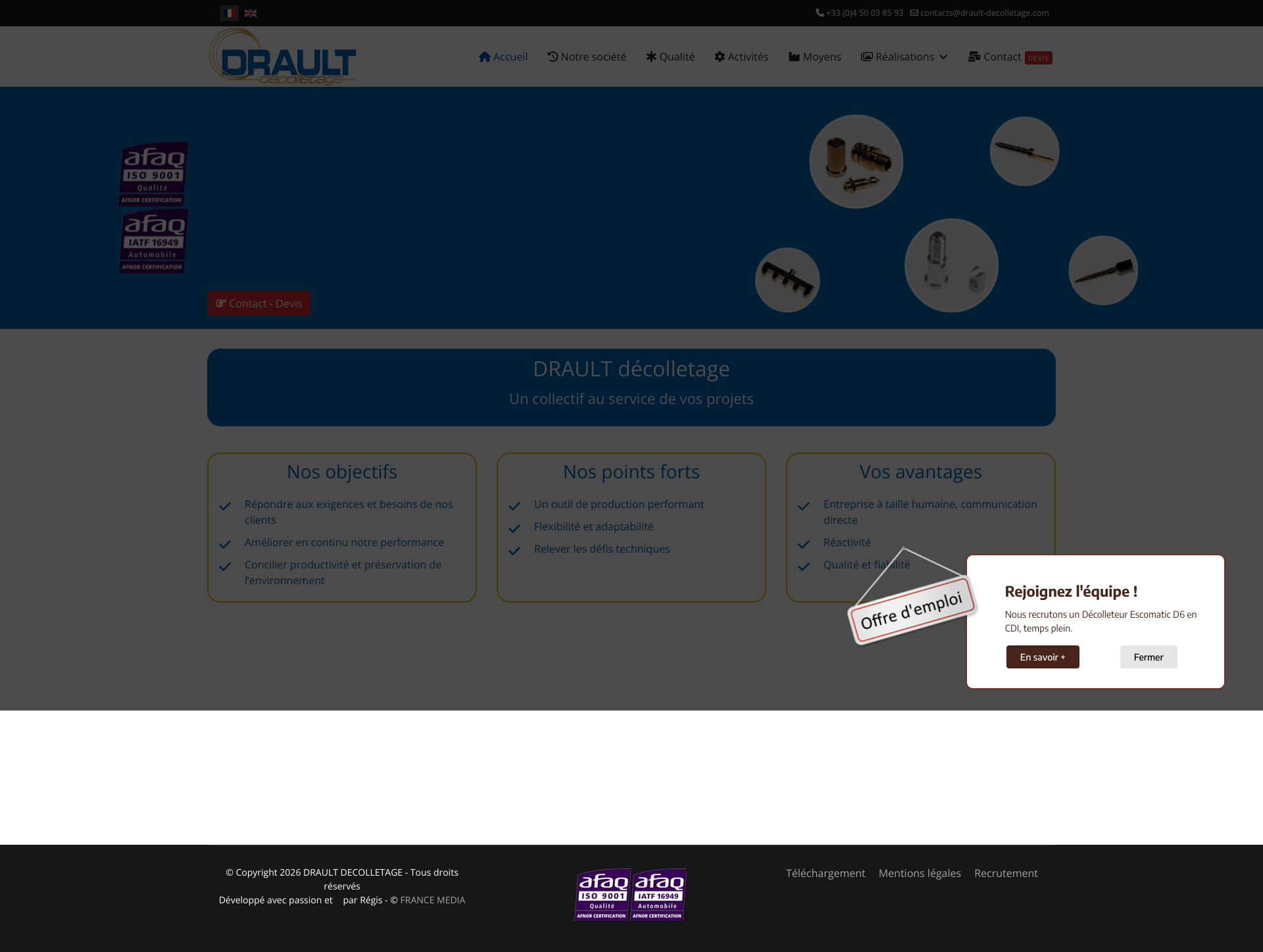 Aperçu du site
