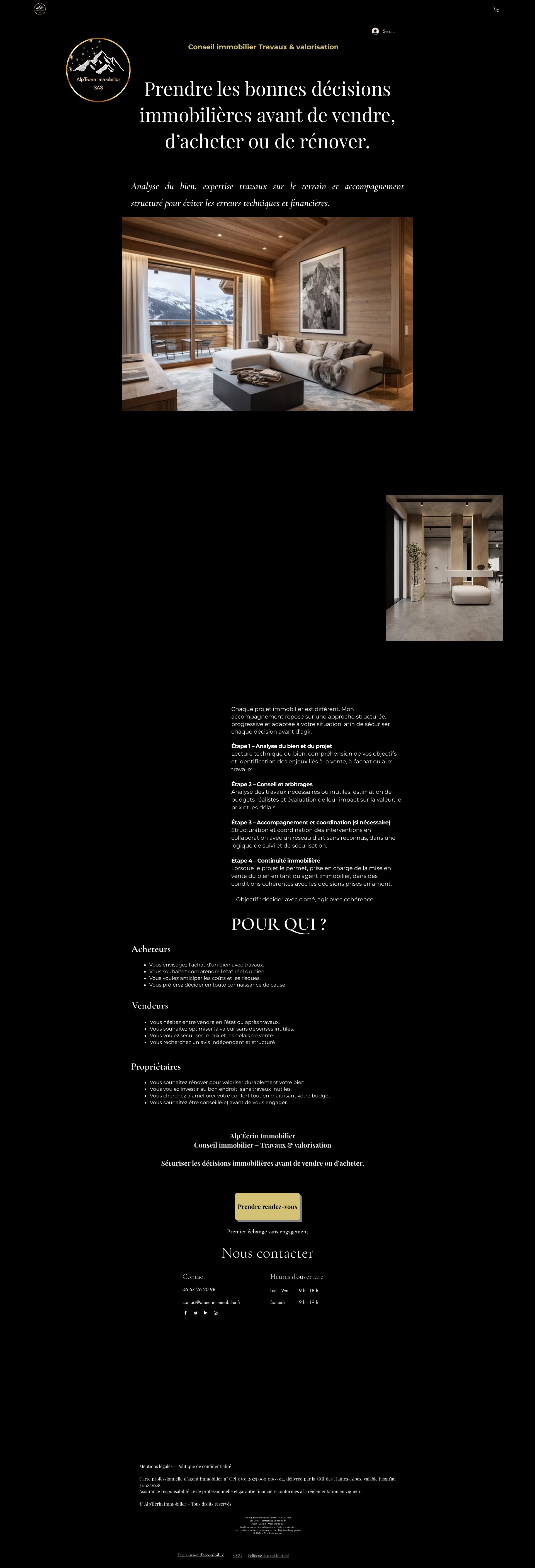Aperçu du site