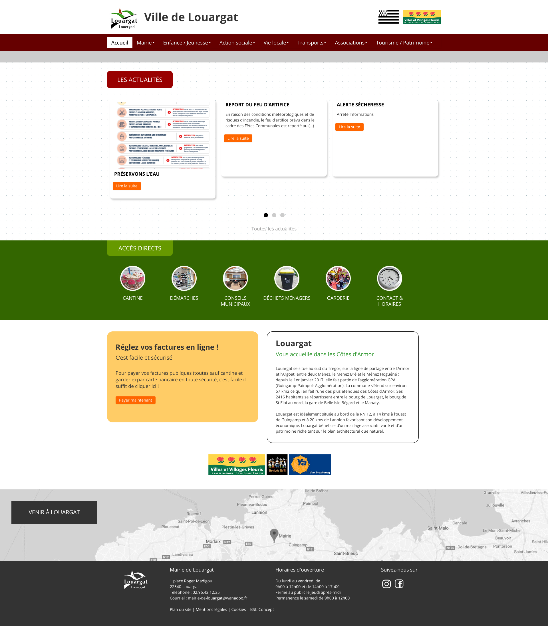 Aperçu du site