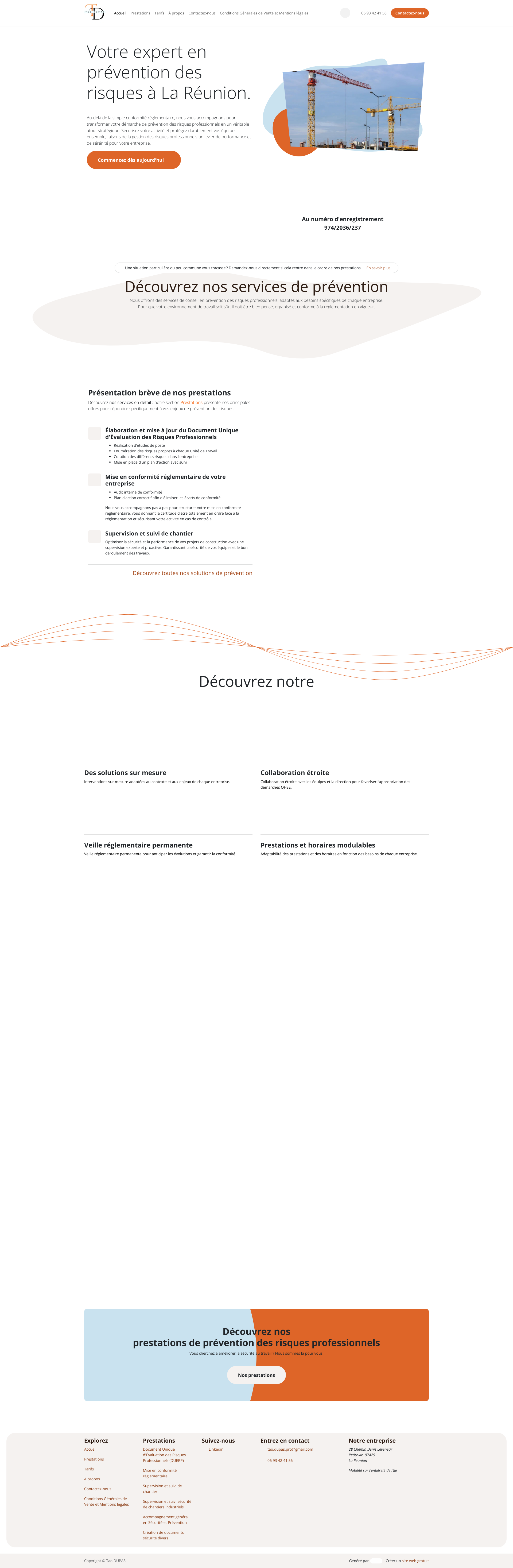 Aperçu du site