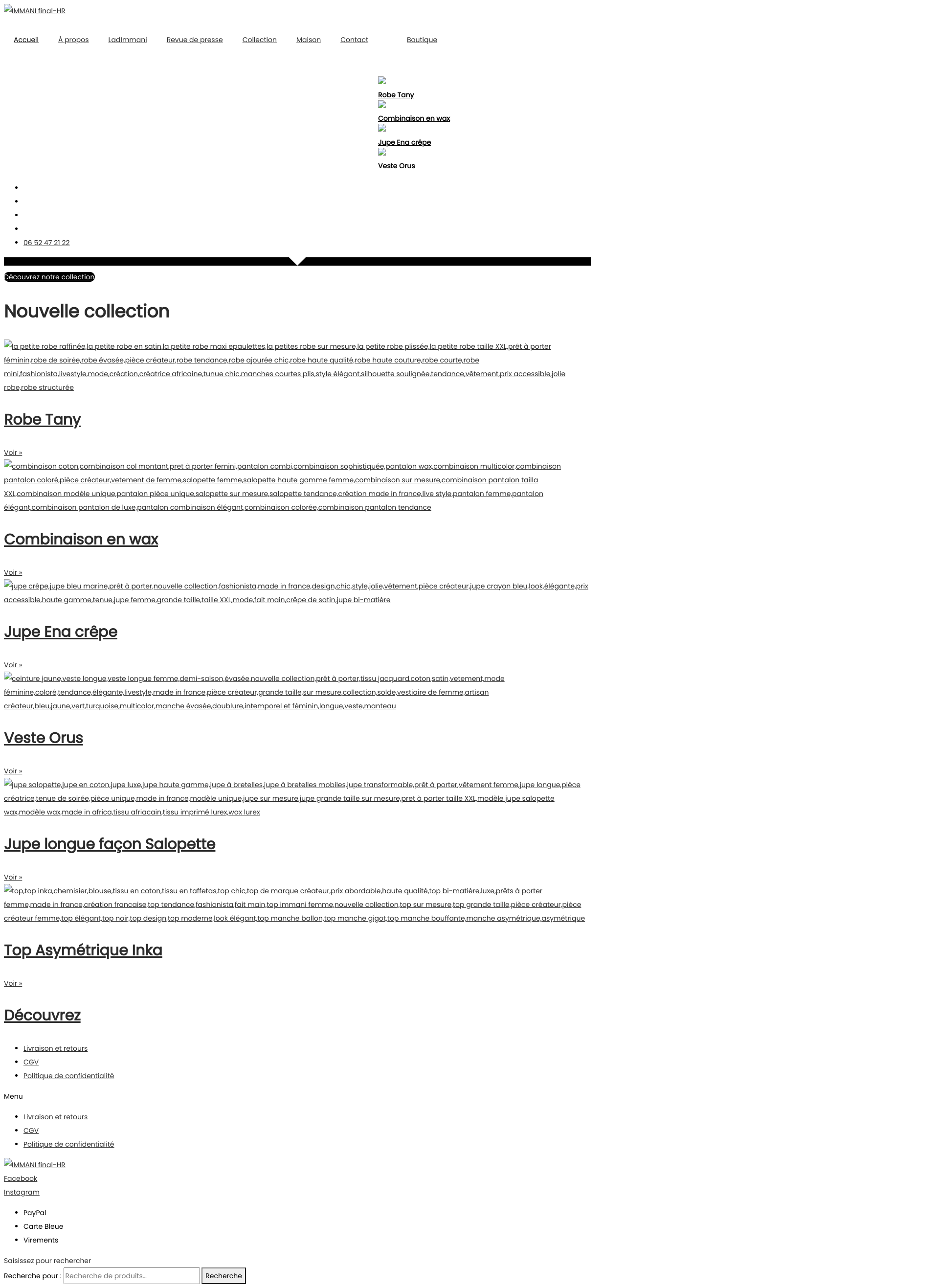 Aperçu du site