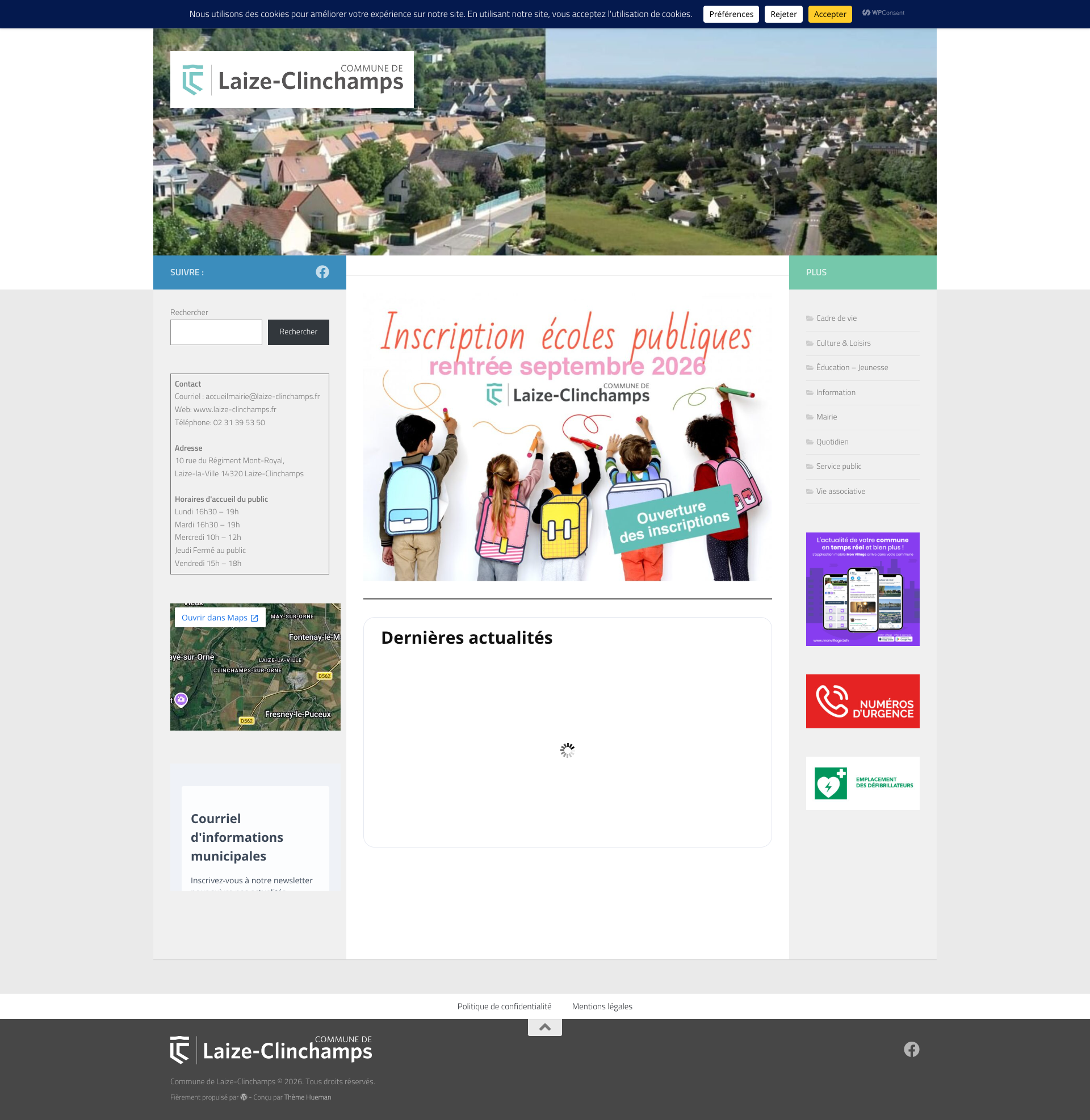 Aperçu du site