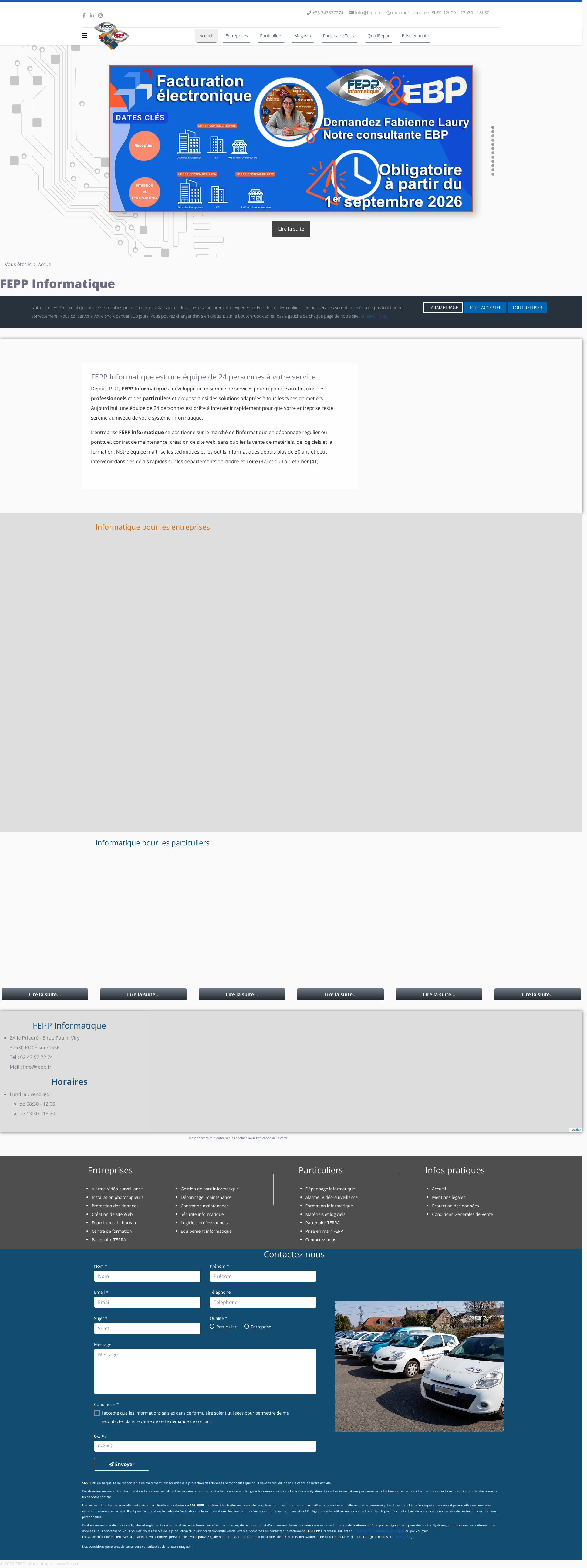Aperçu du site