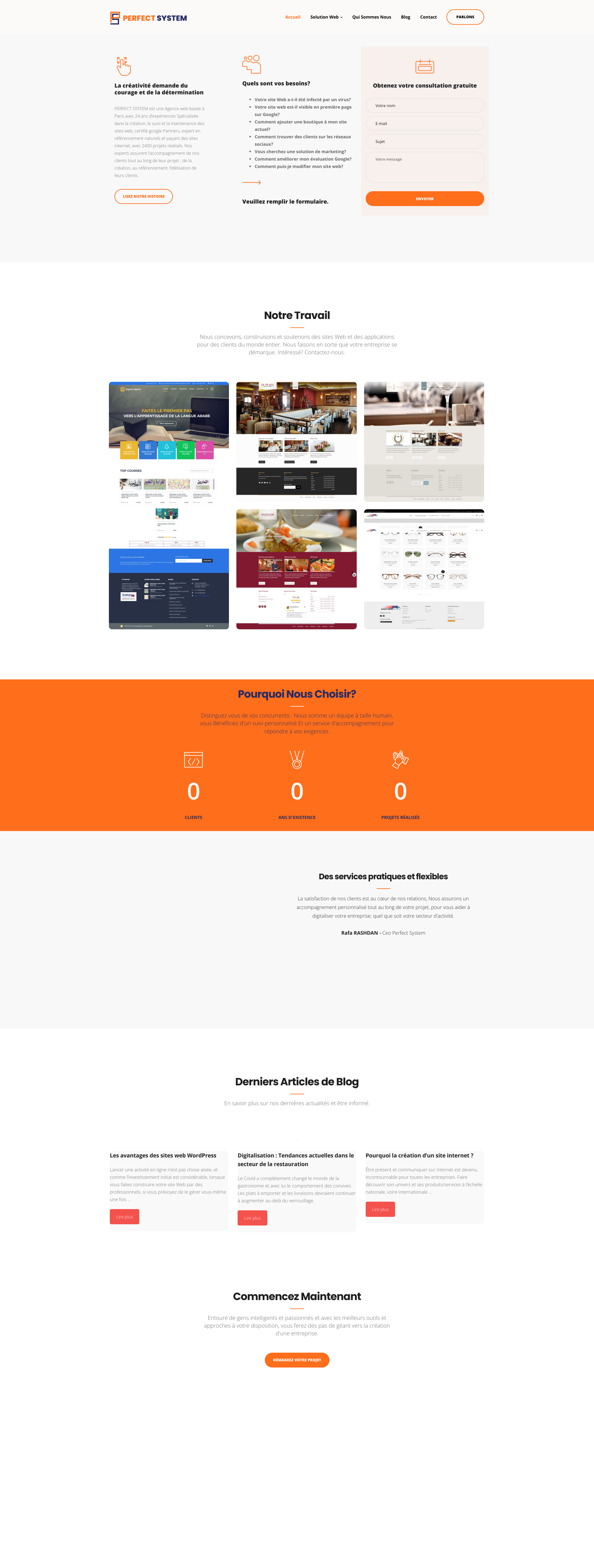 Aperçu du site