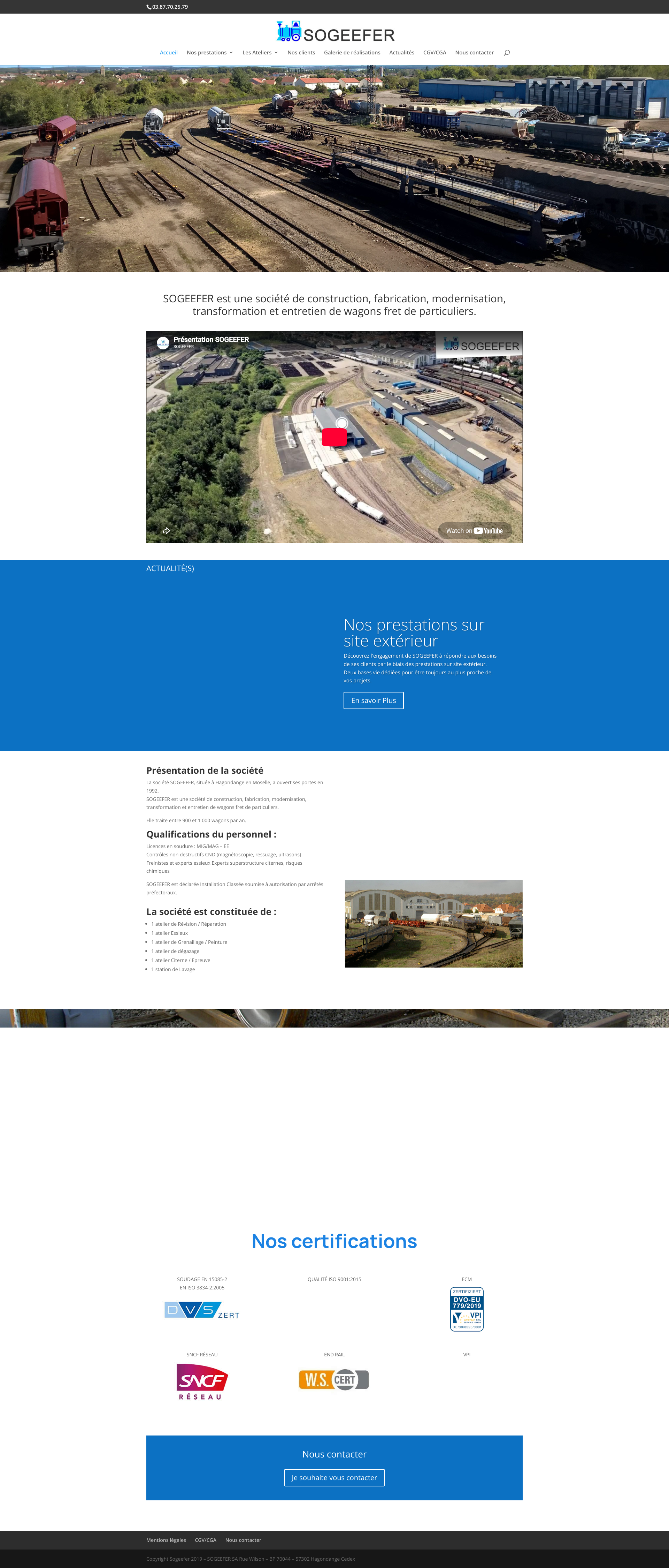 Aperçu du site