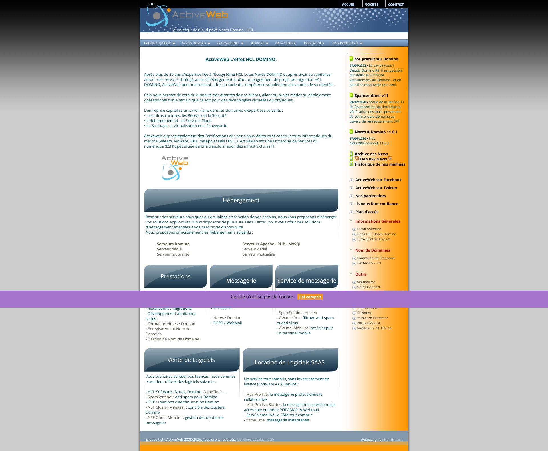 Aperçu du site