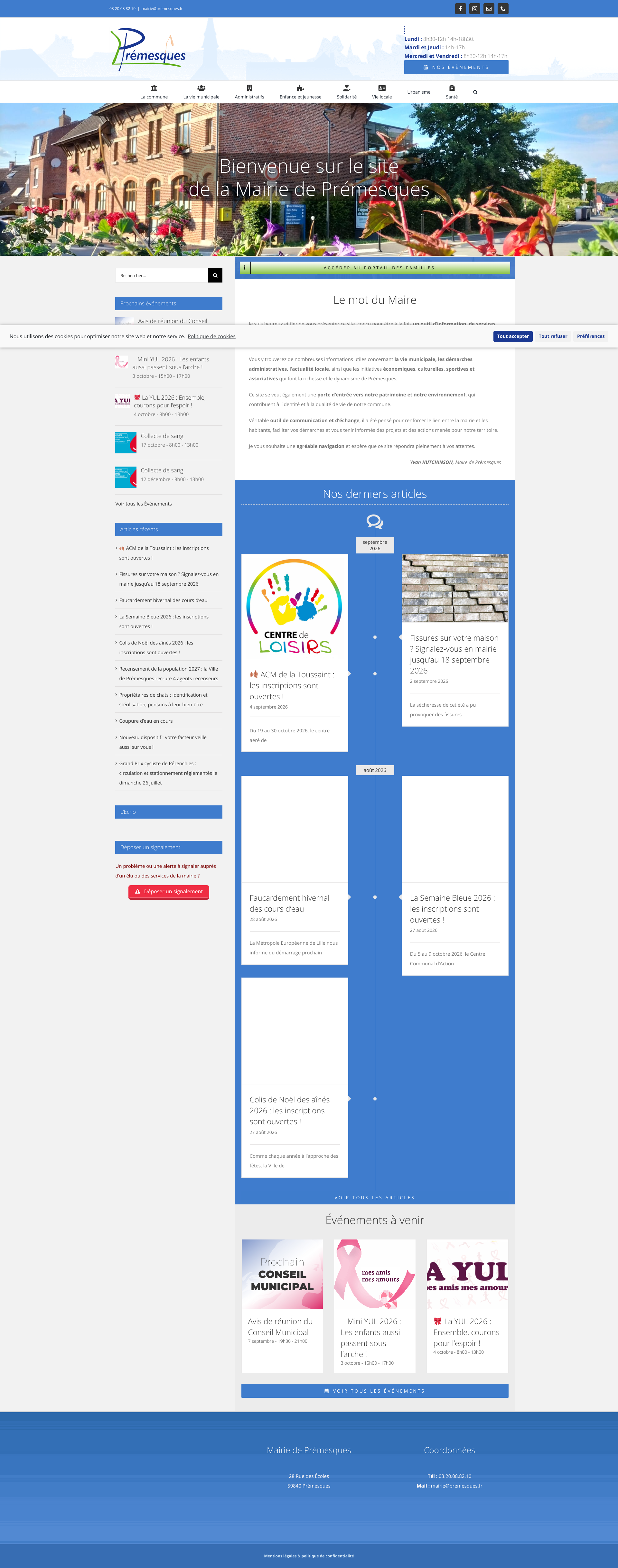 Aperçu du site