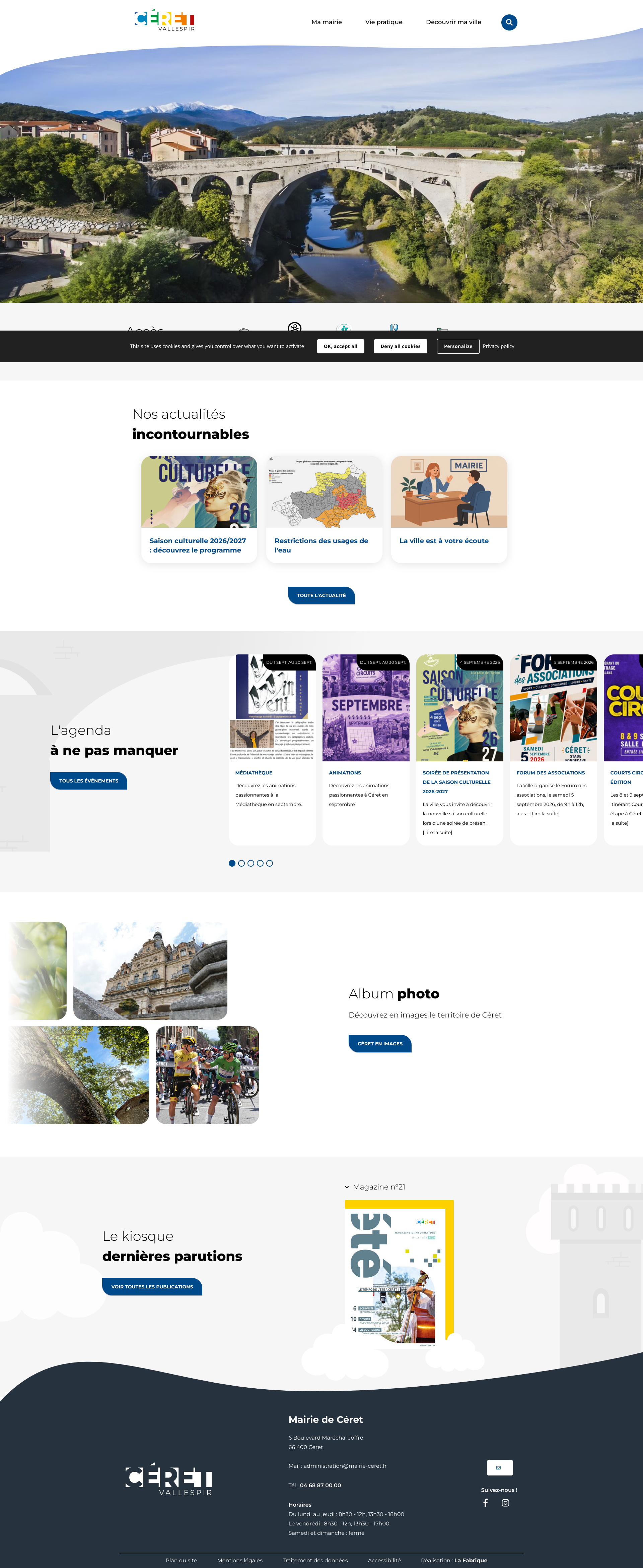 Aperçu du site