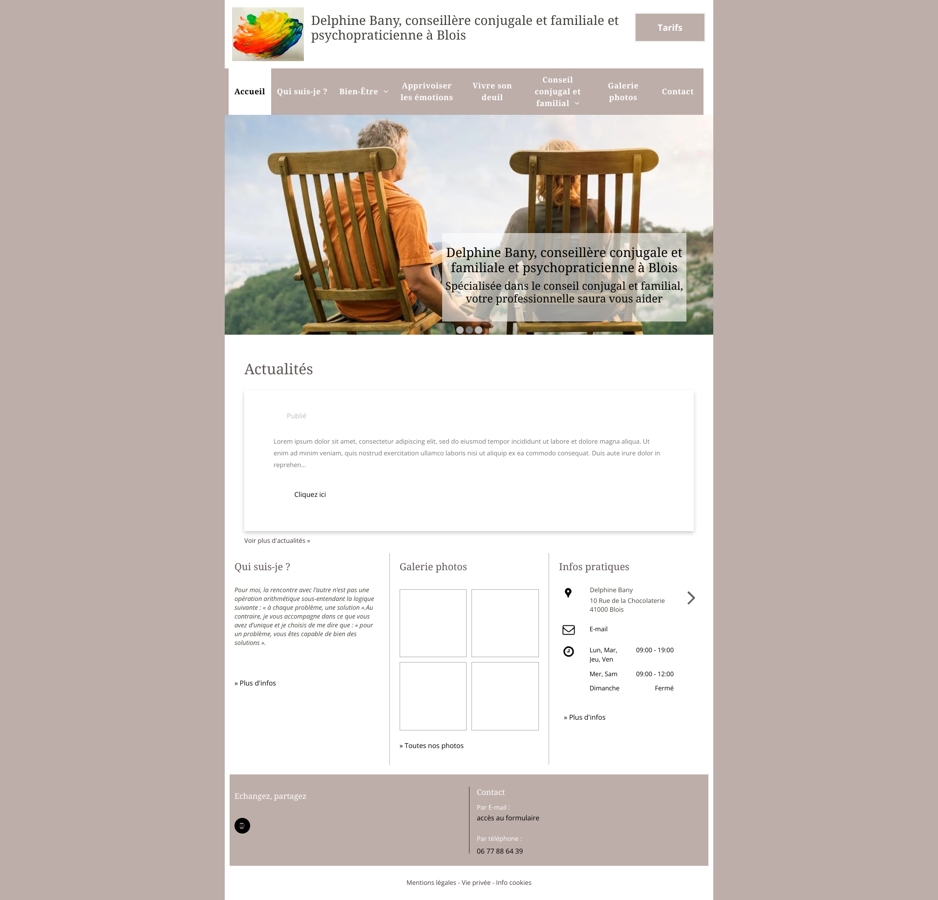 Aperçu du site