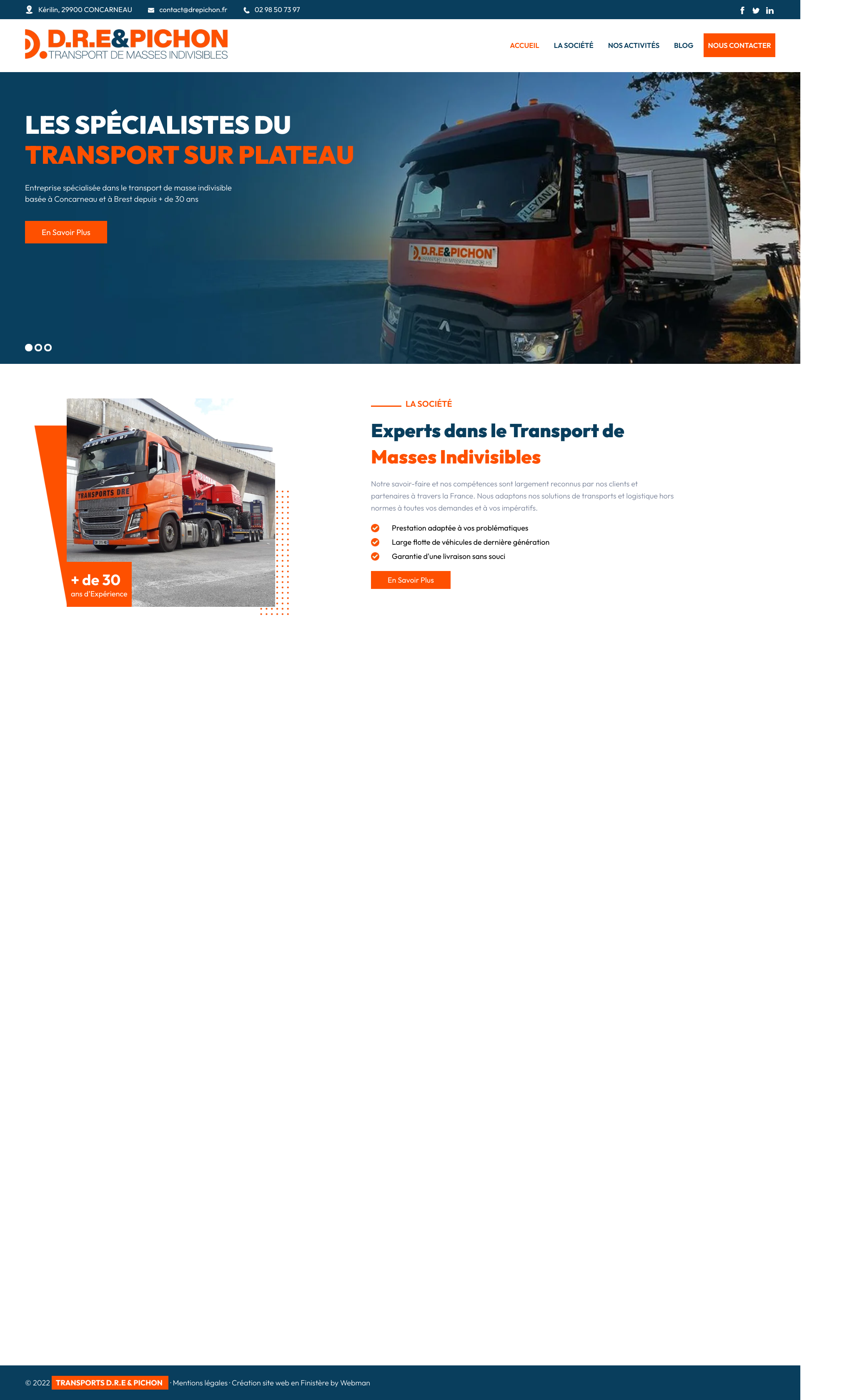 Aperçu du site