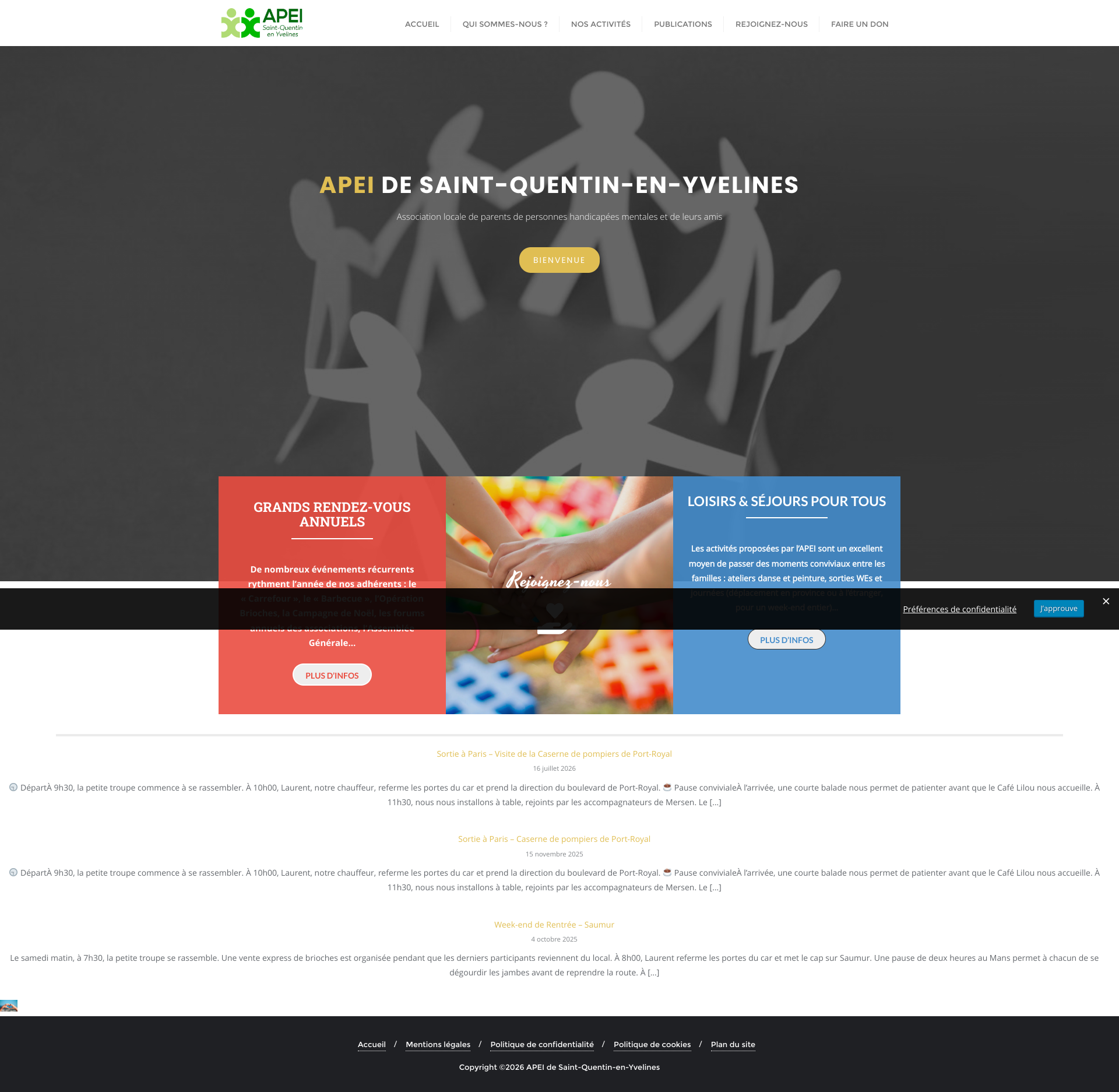 Aperçu du site