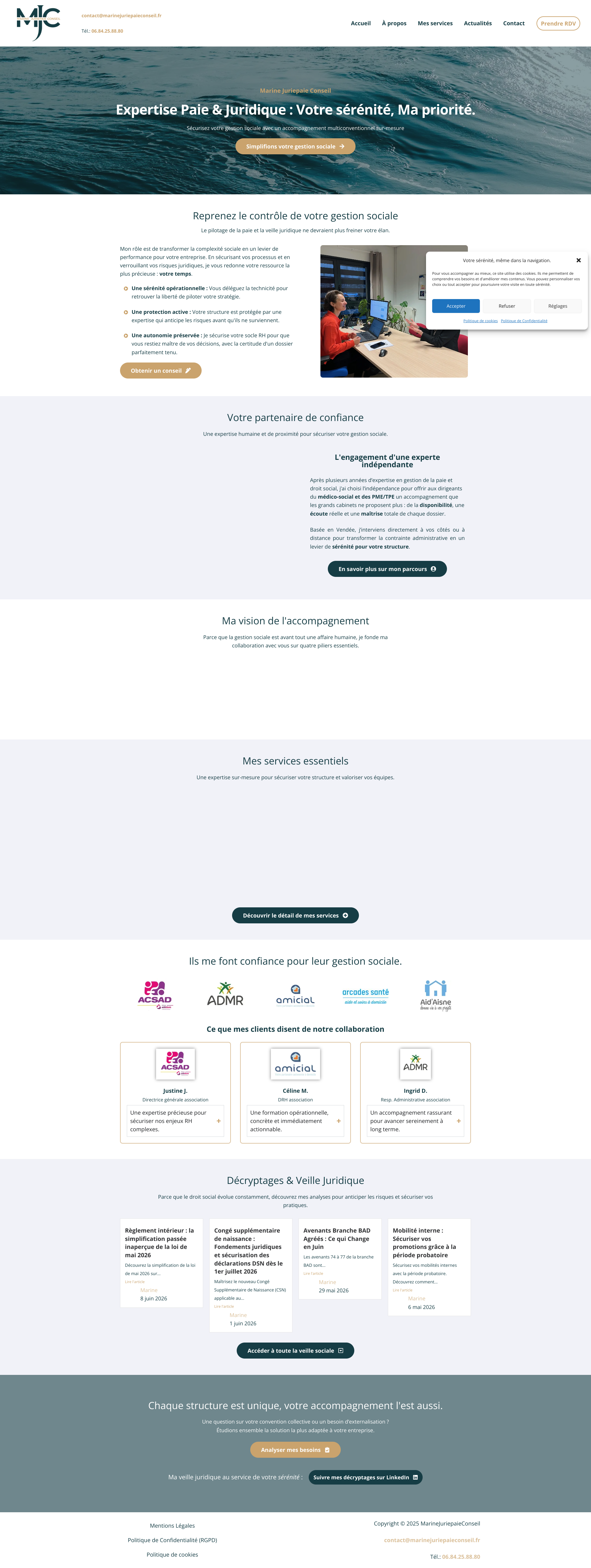Aperçu du site