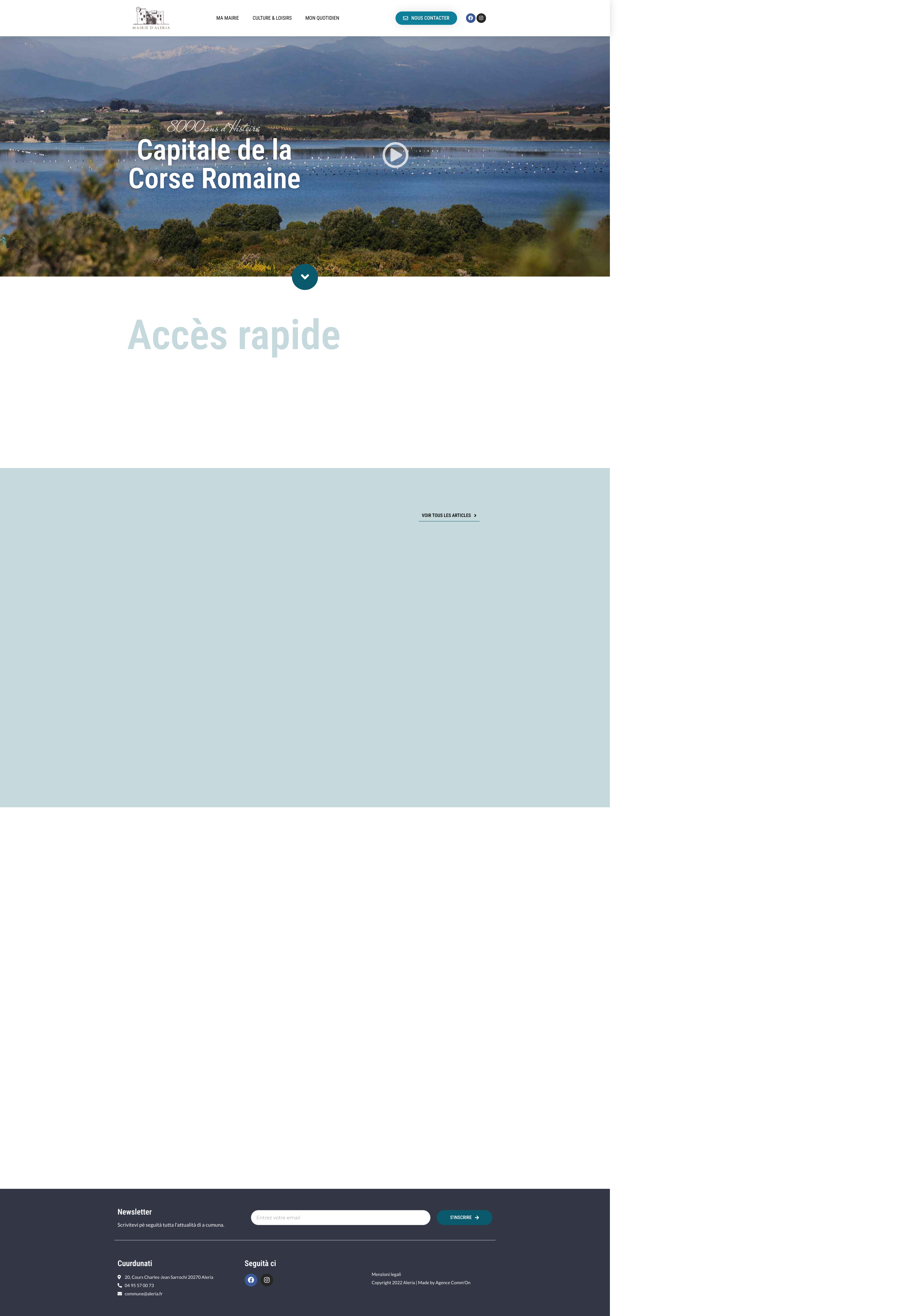 Aperçu du site