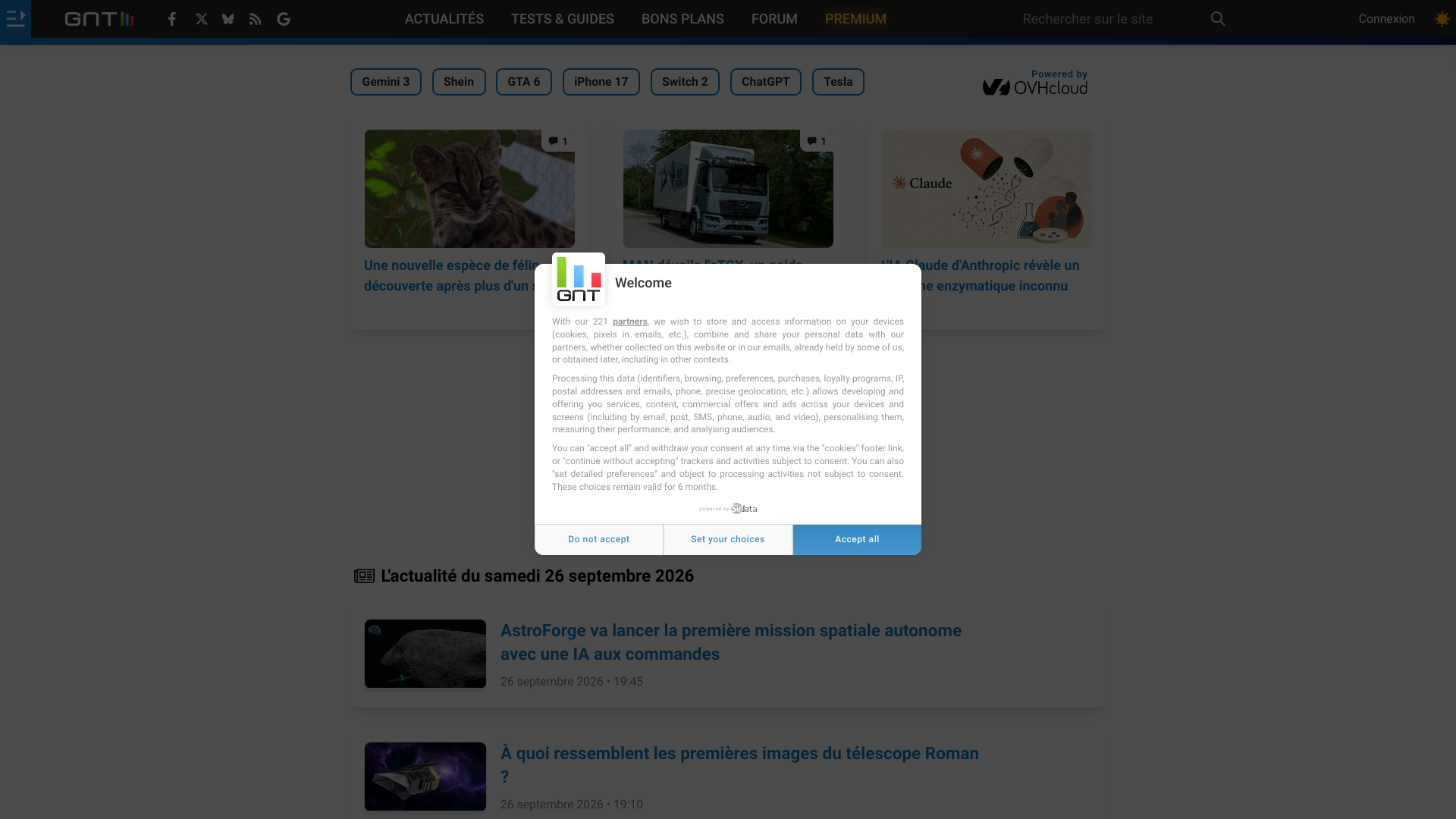 Aperçu du site