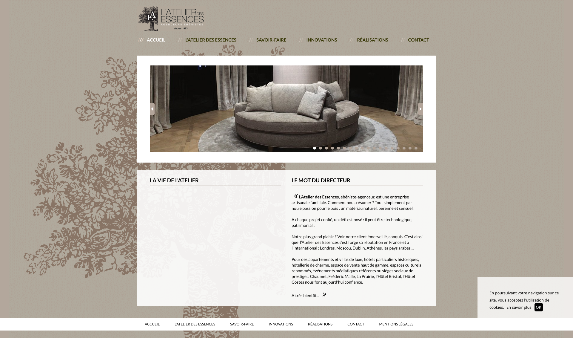 Aperçu du site