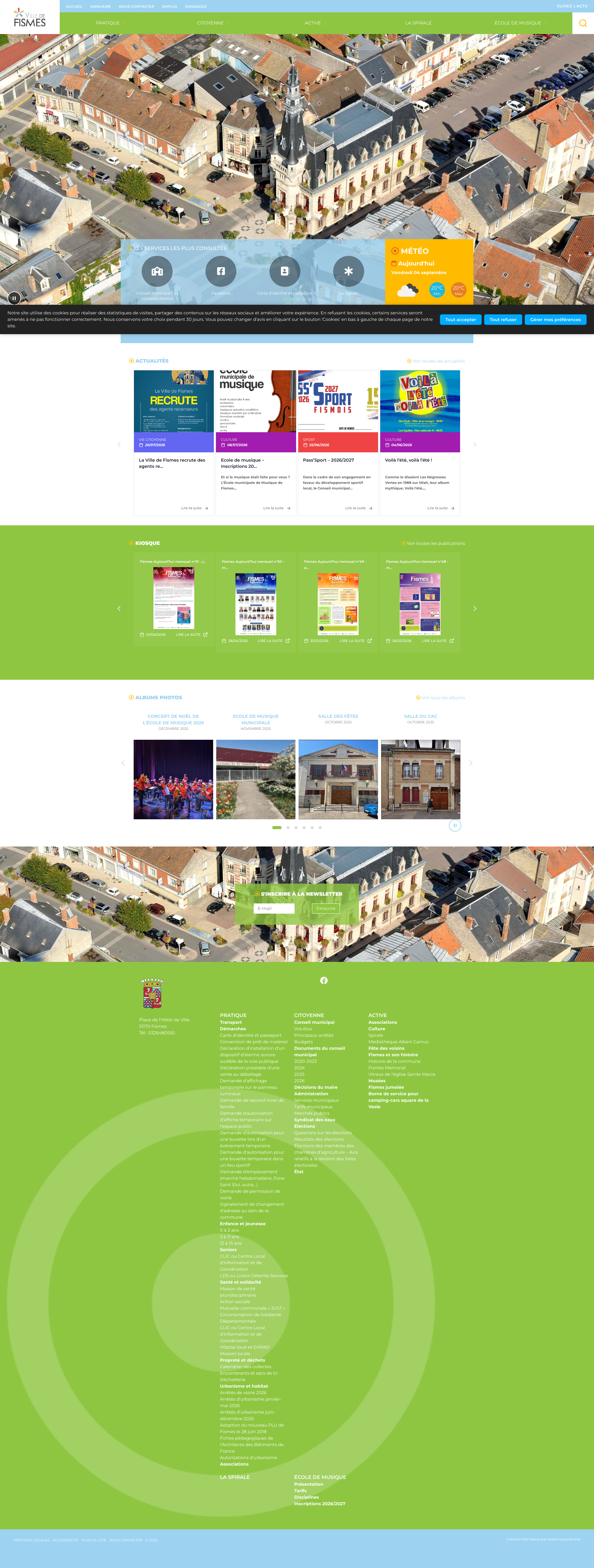 Aperçu du site