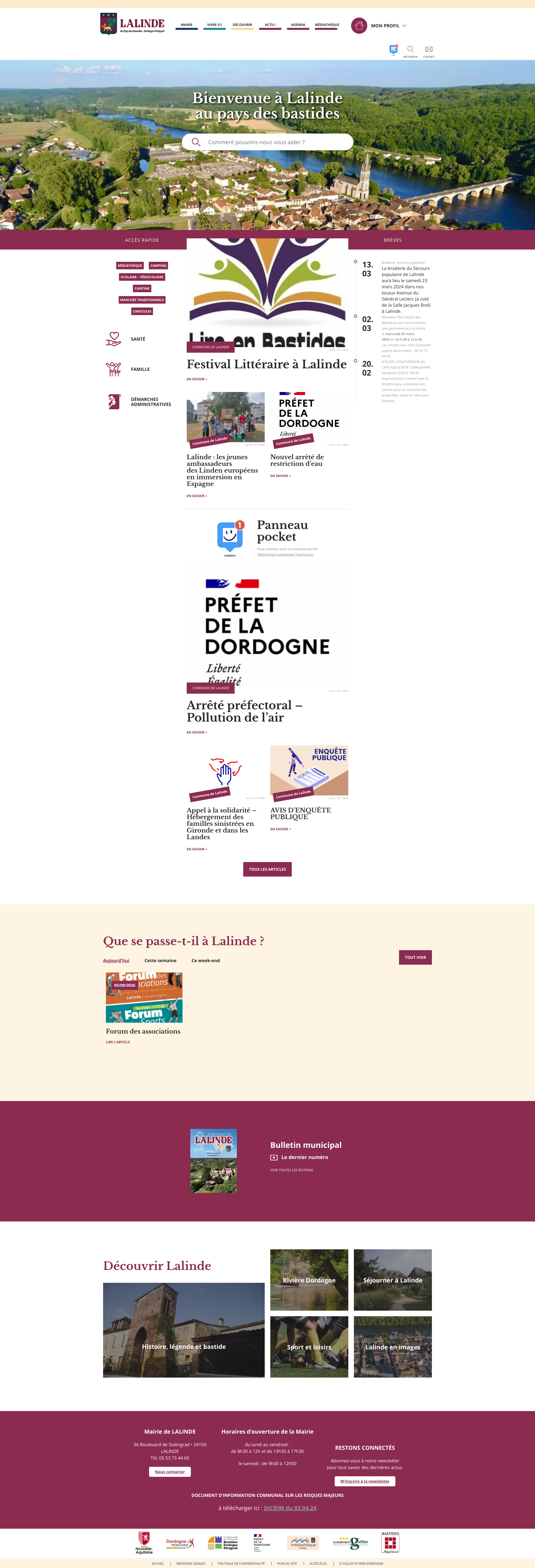 Aperçu du site