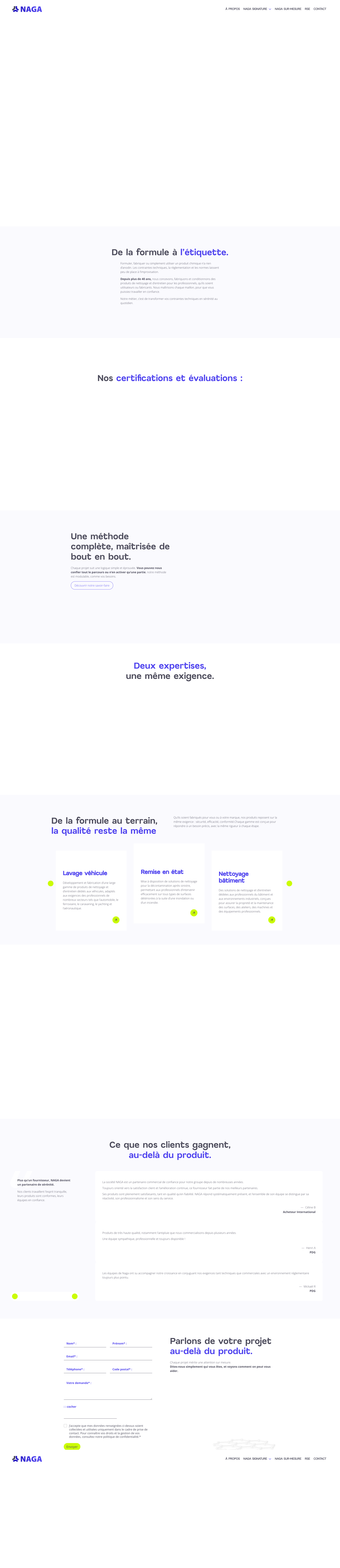 Aperçu du site