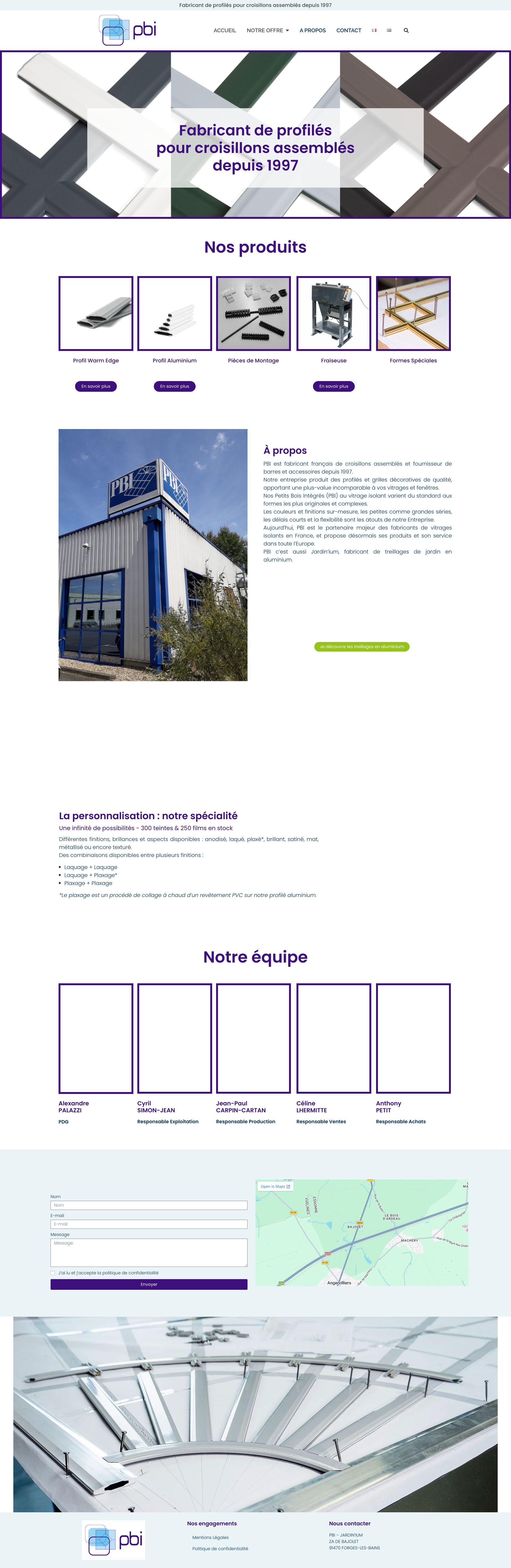 Aperçu du site