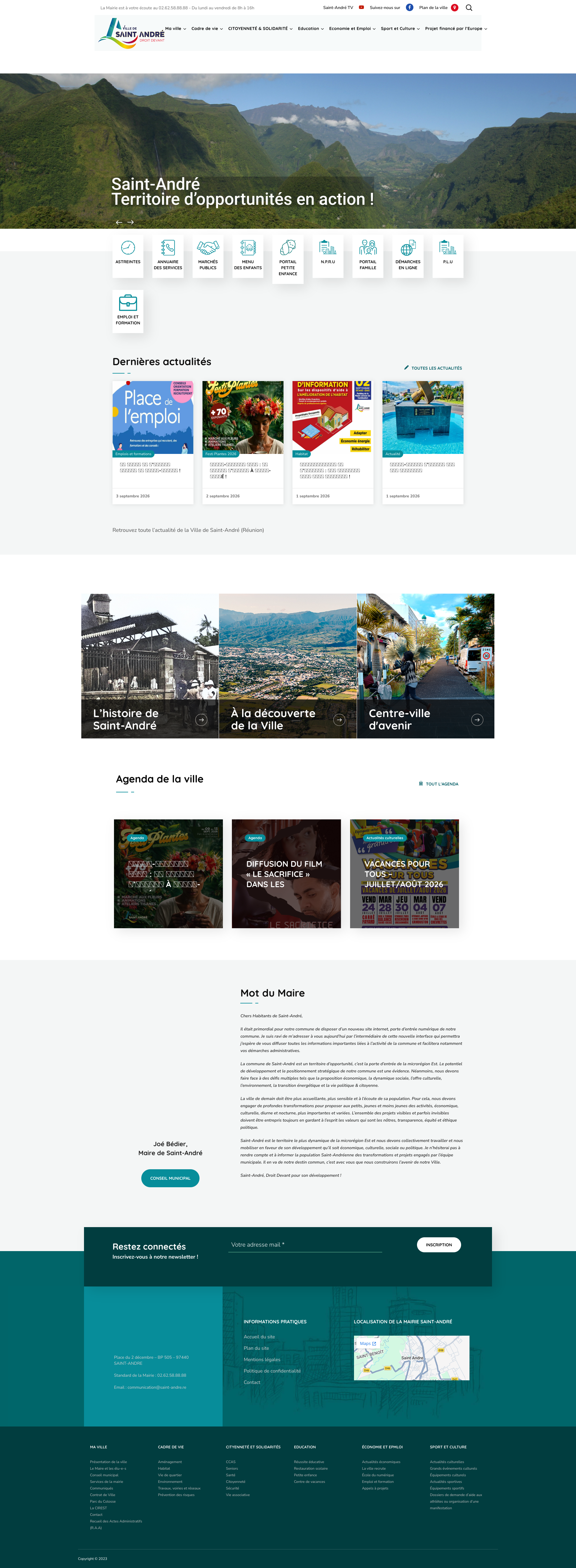Aperçu du site