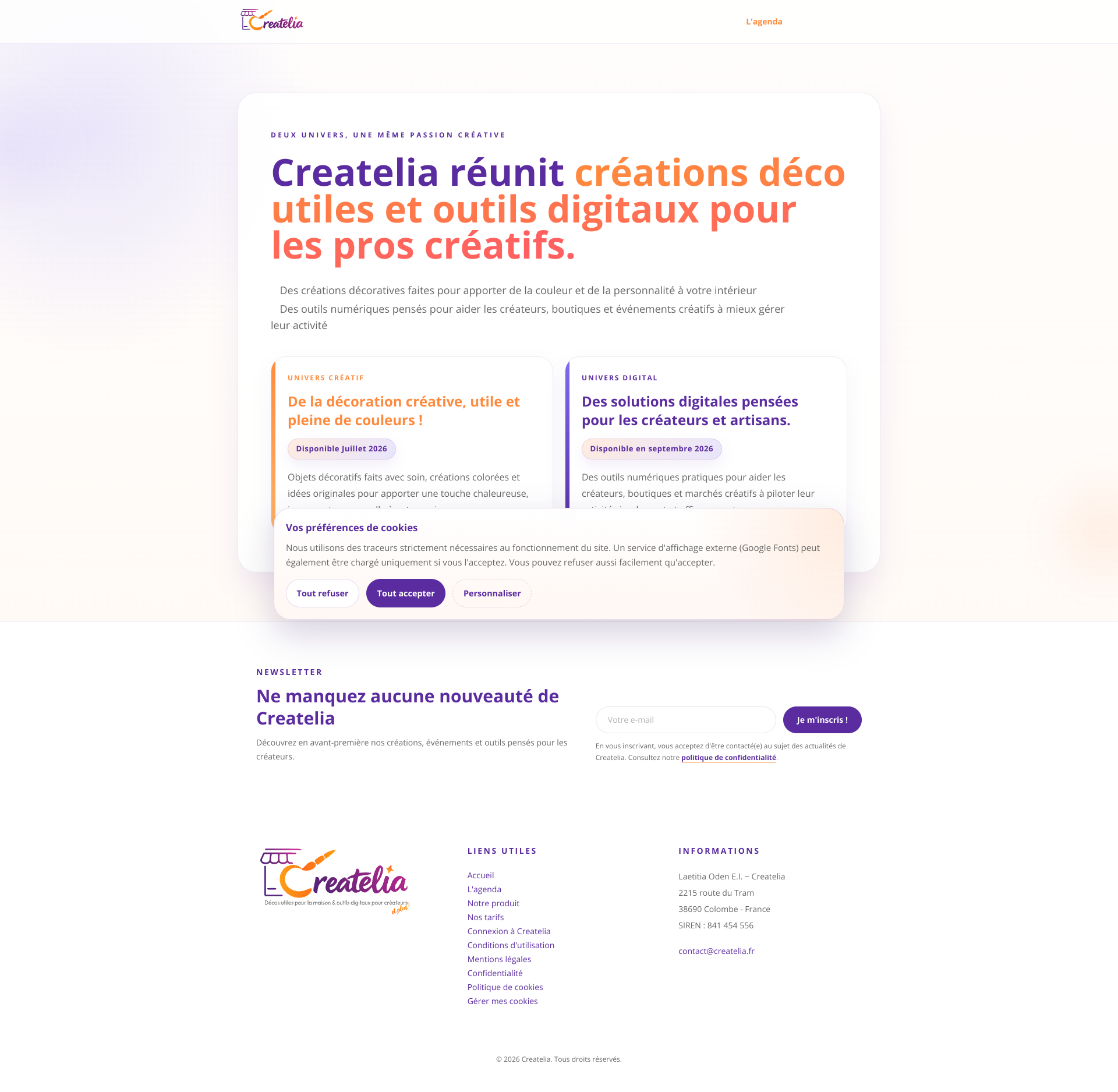 Aperçu du site