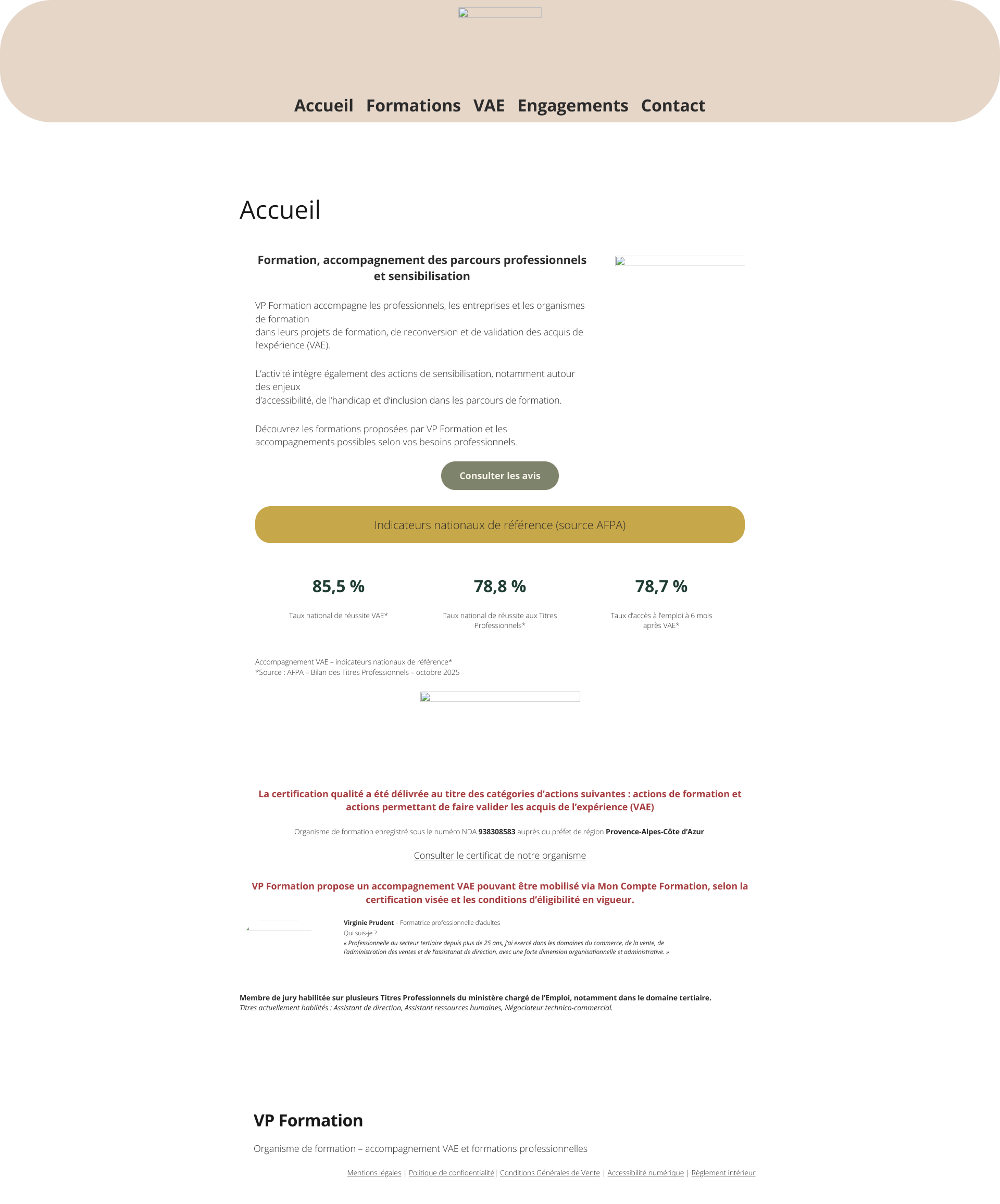 Aperçu du site