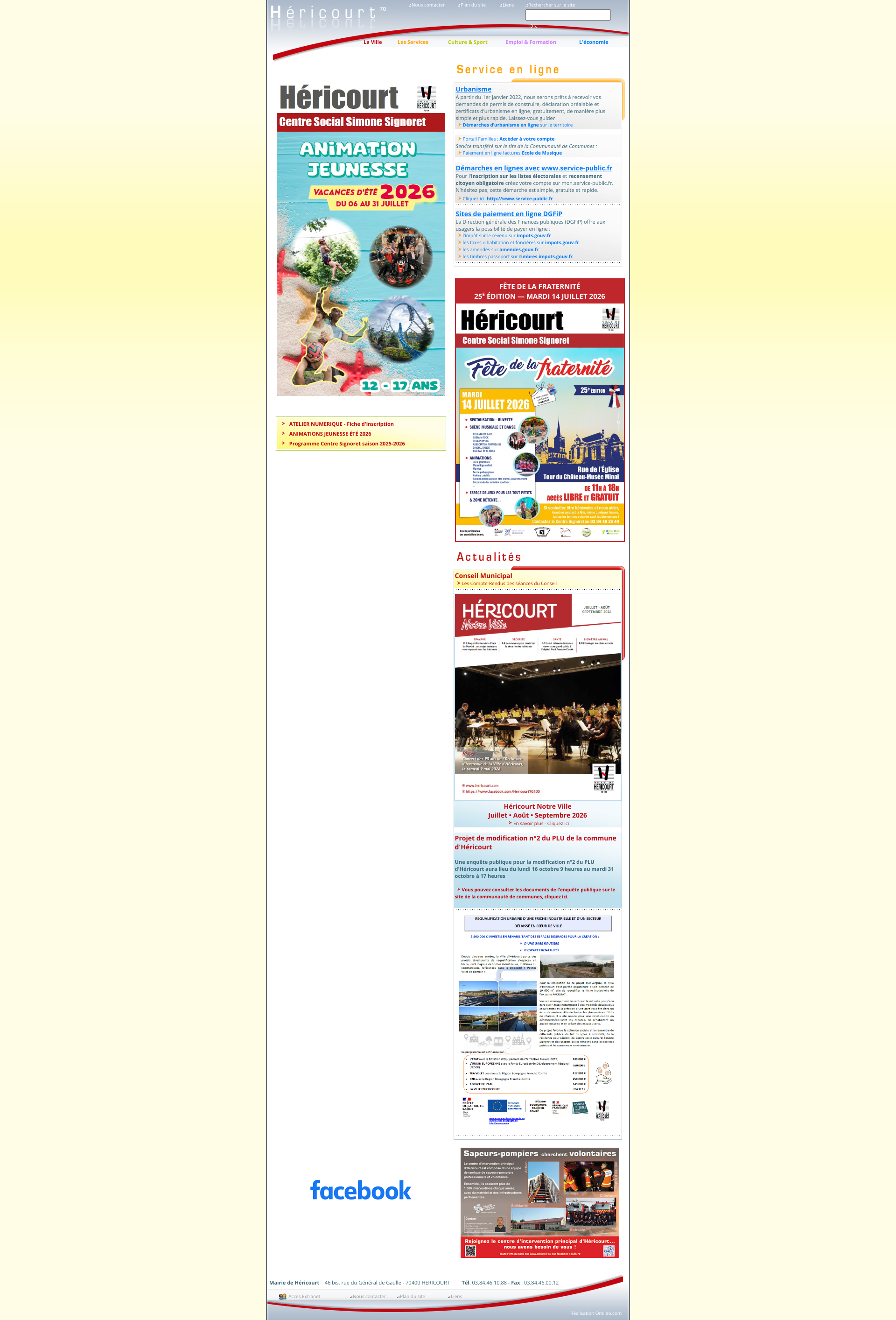 Aperçu du site