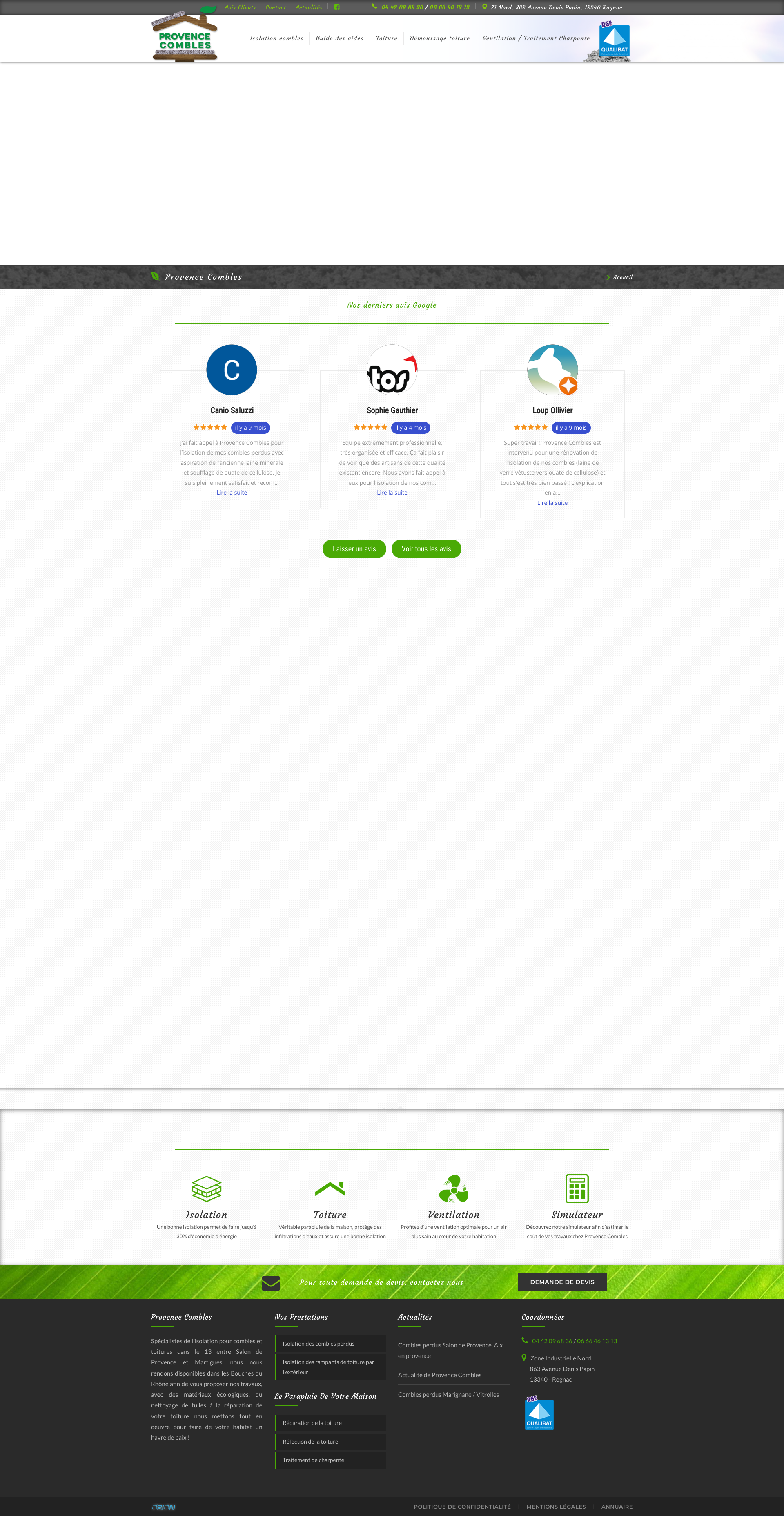 Aperçu du site