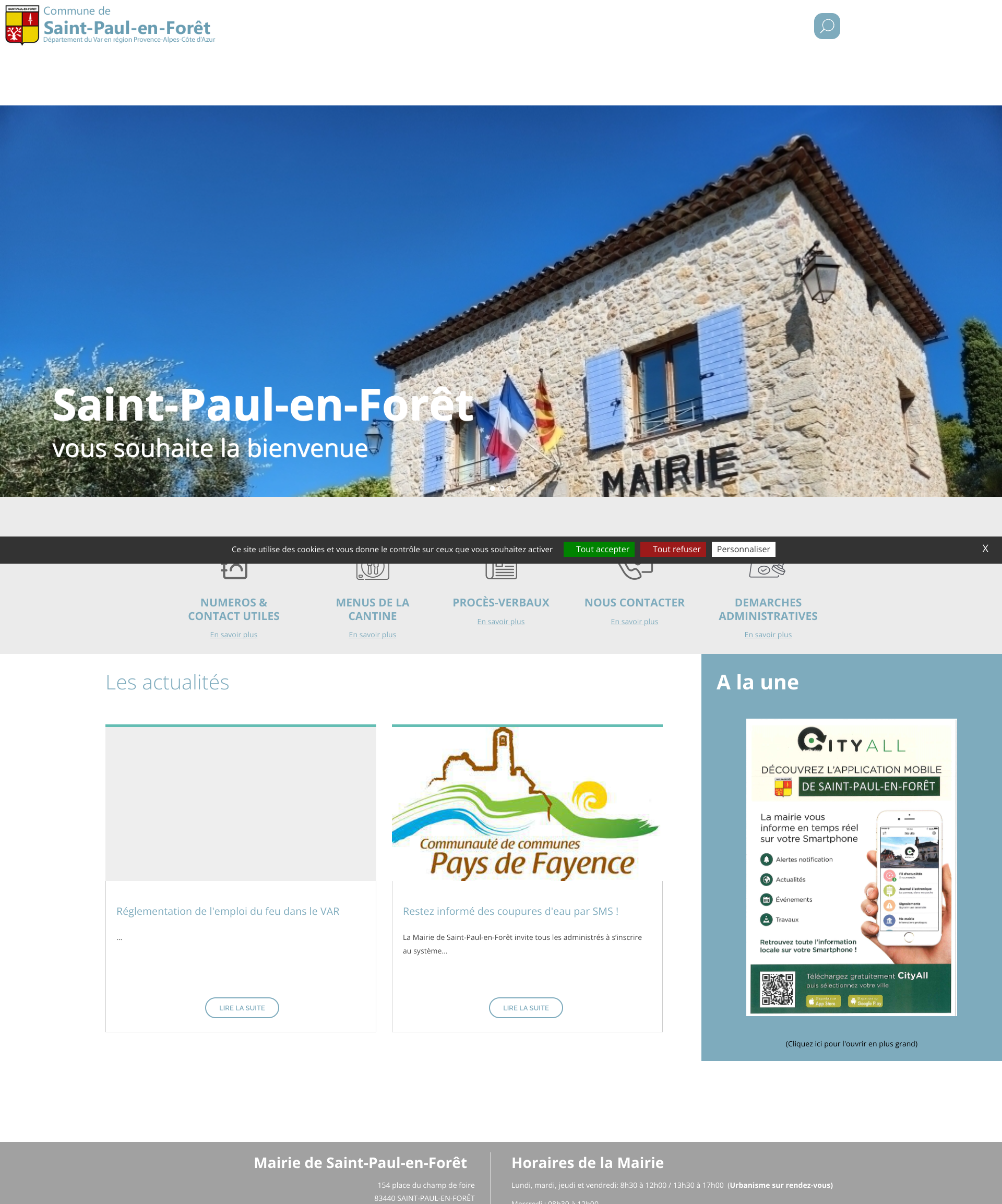 Aperçu du site