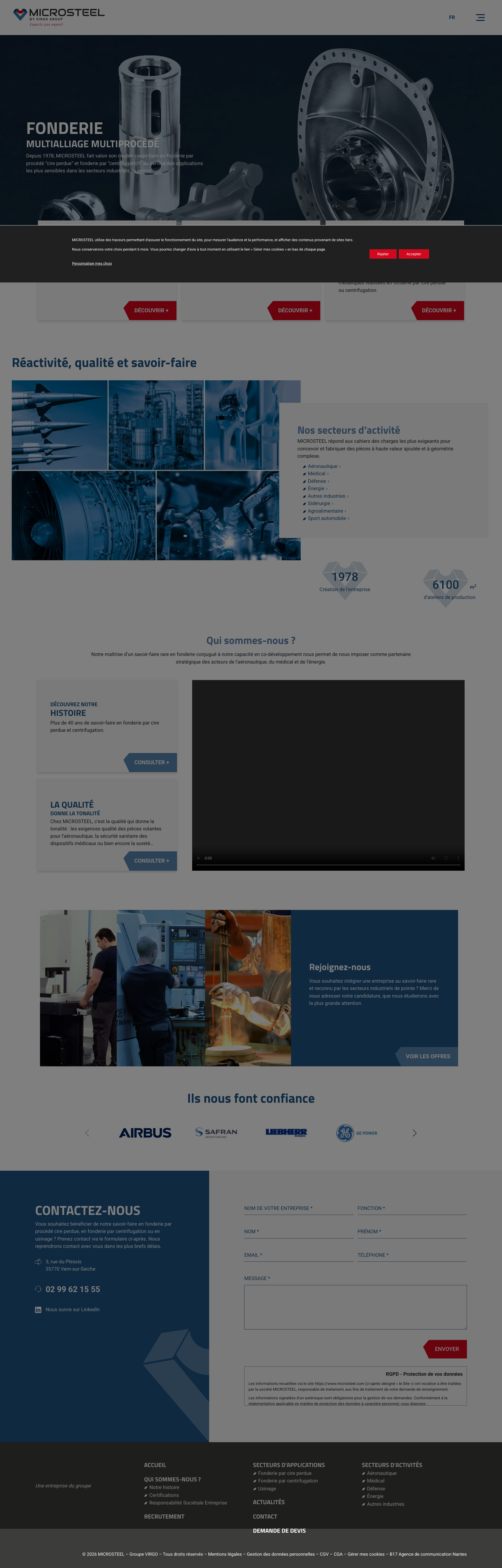 Aperçu du site