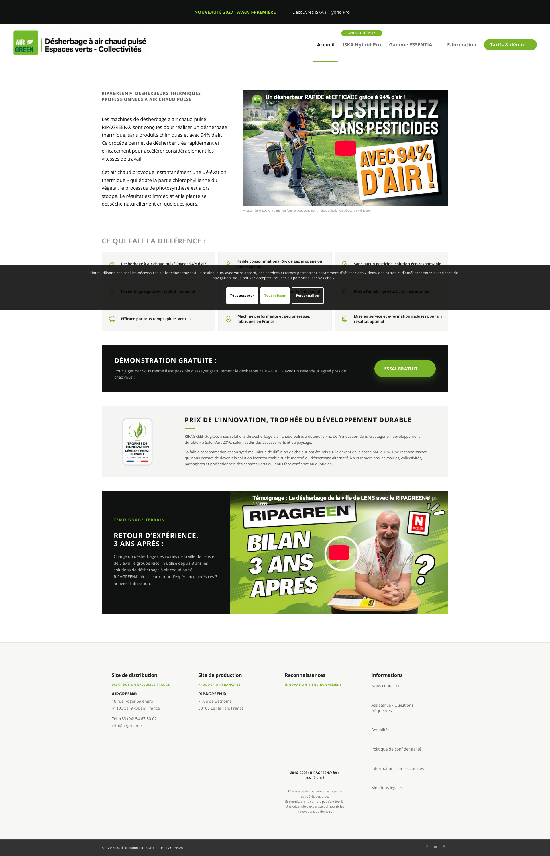 Aperçu du site