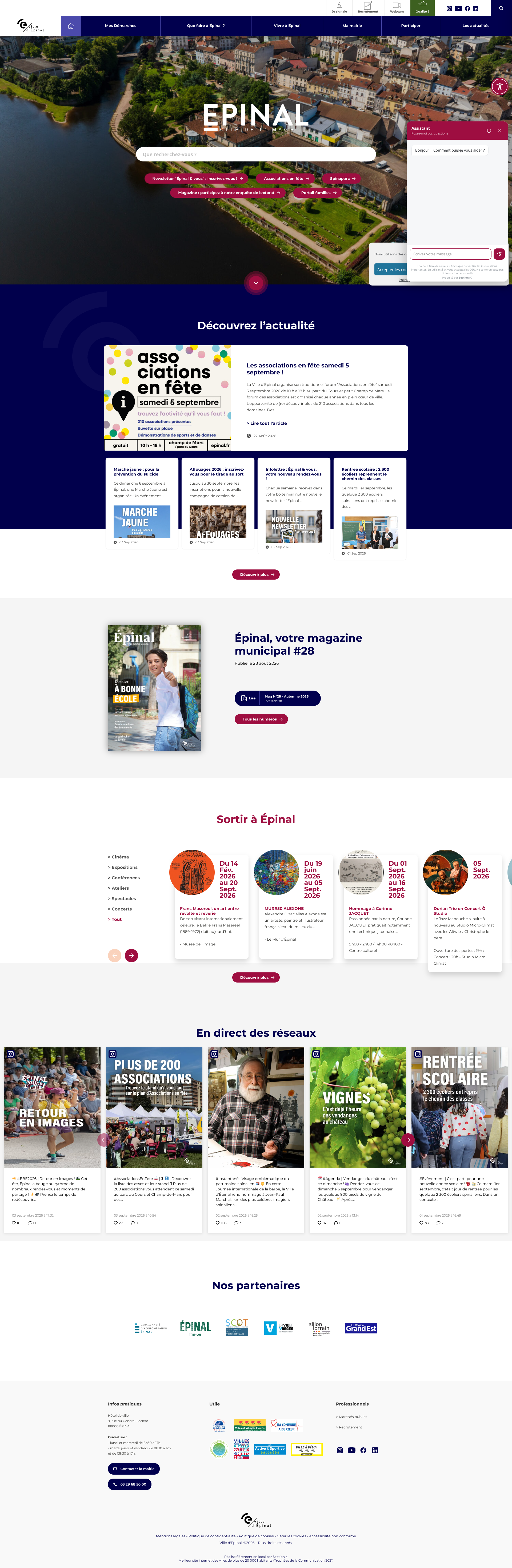Aperçu du site