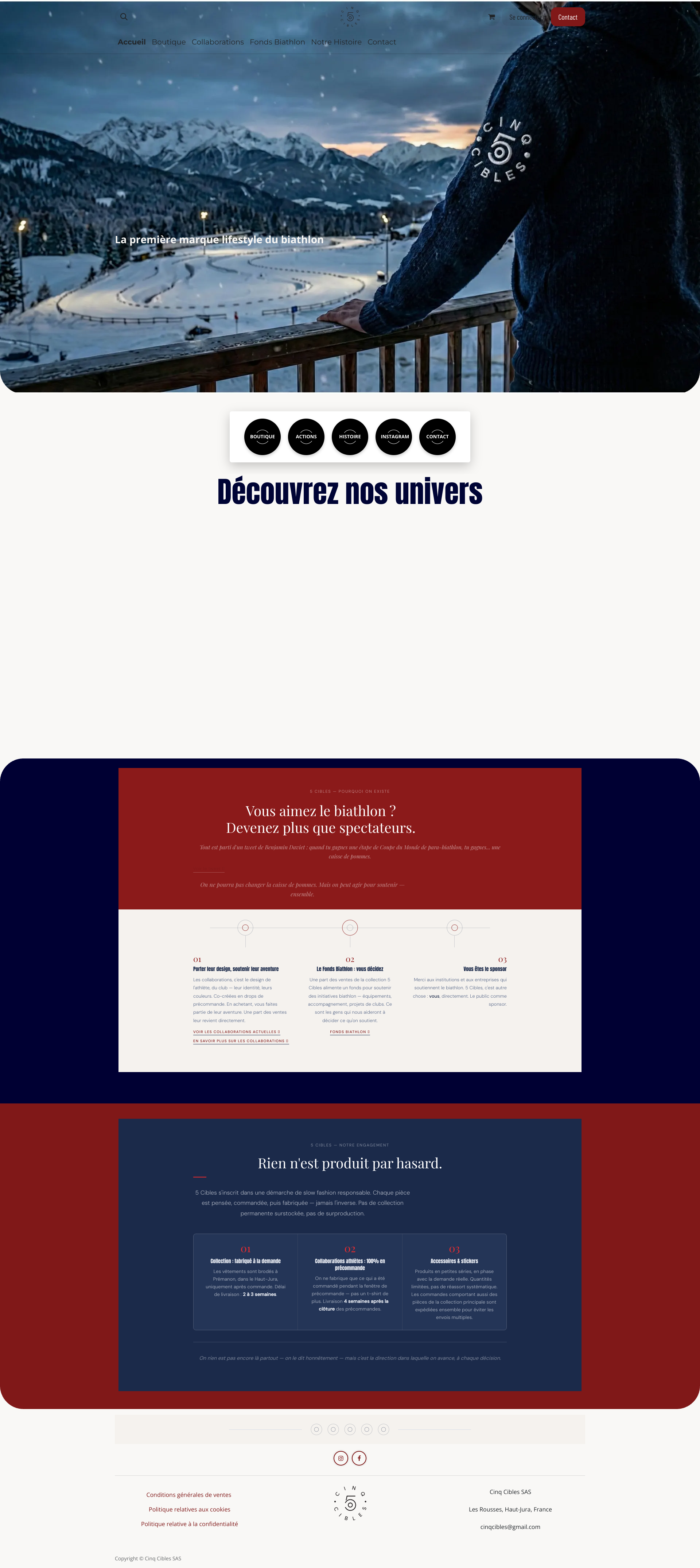 Aperçu du site