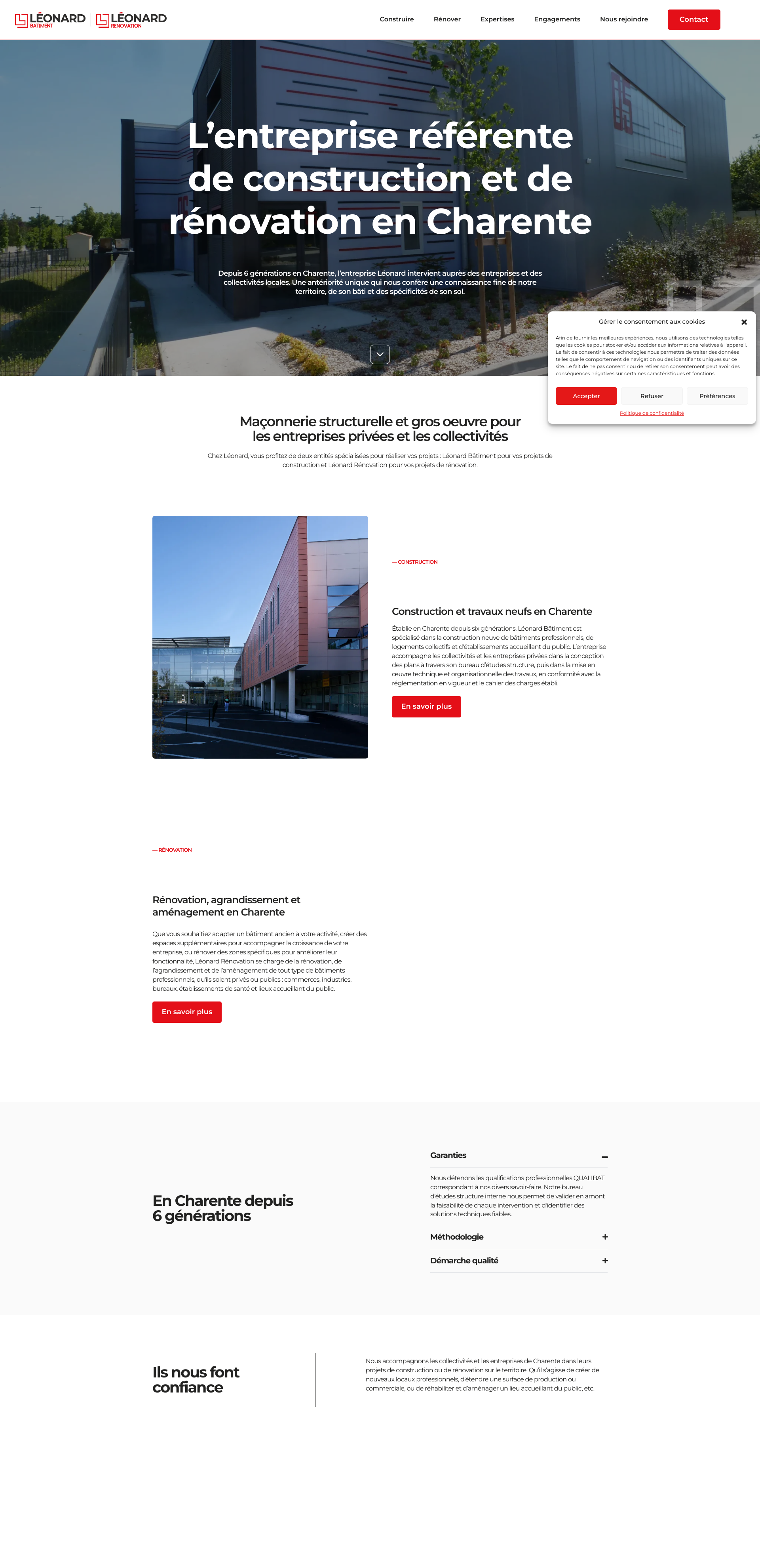 Aperçu du site