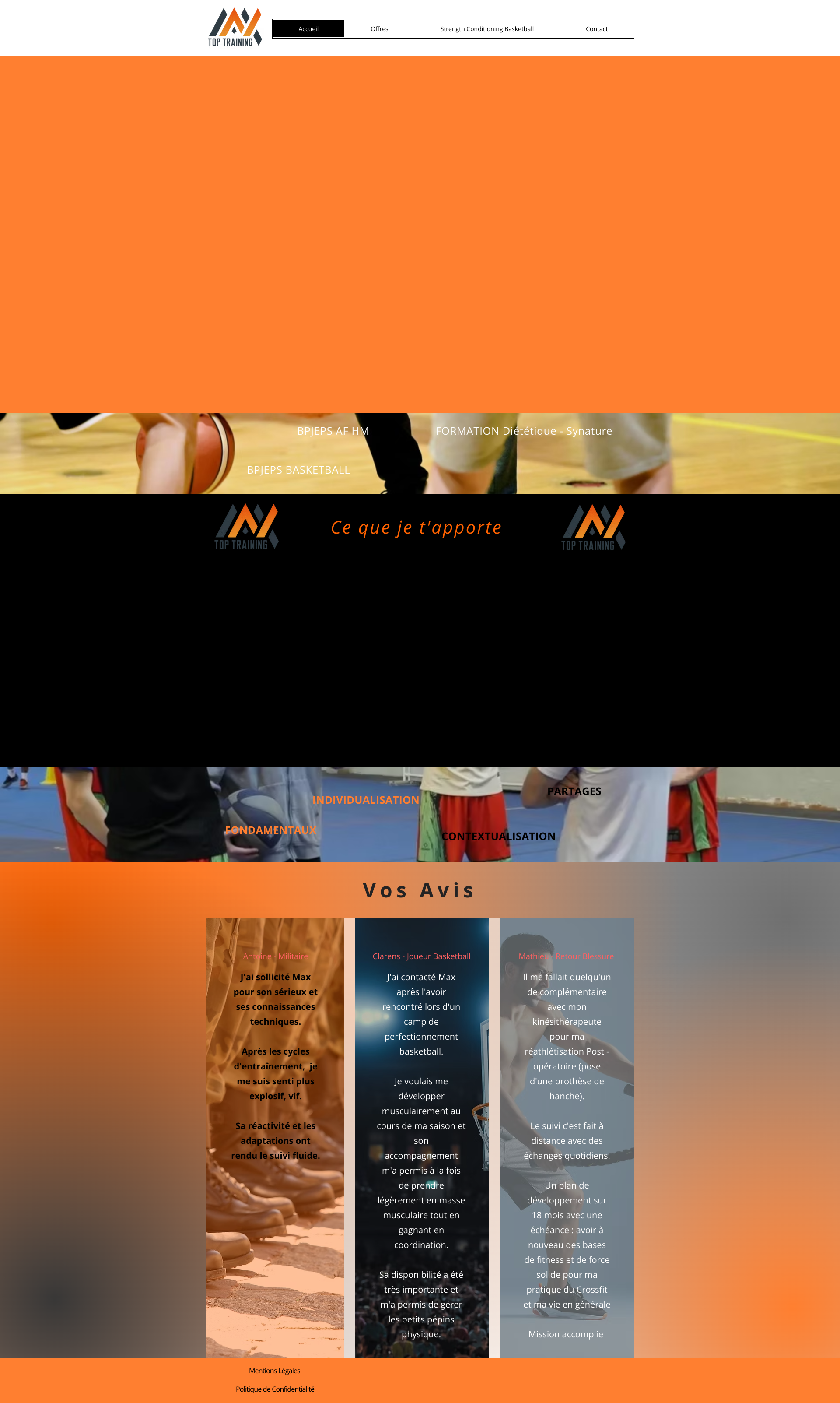 Aperçu du site