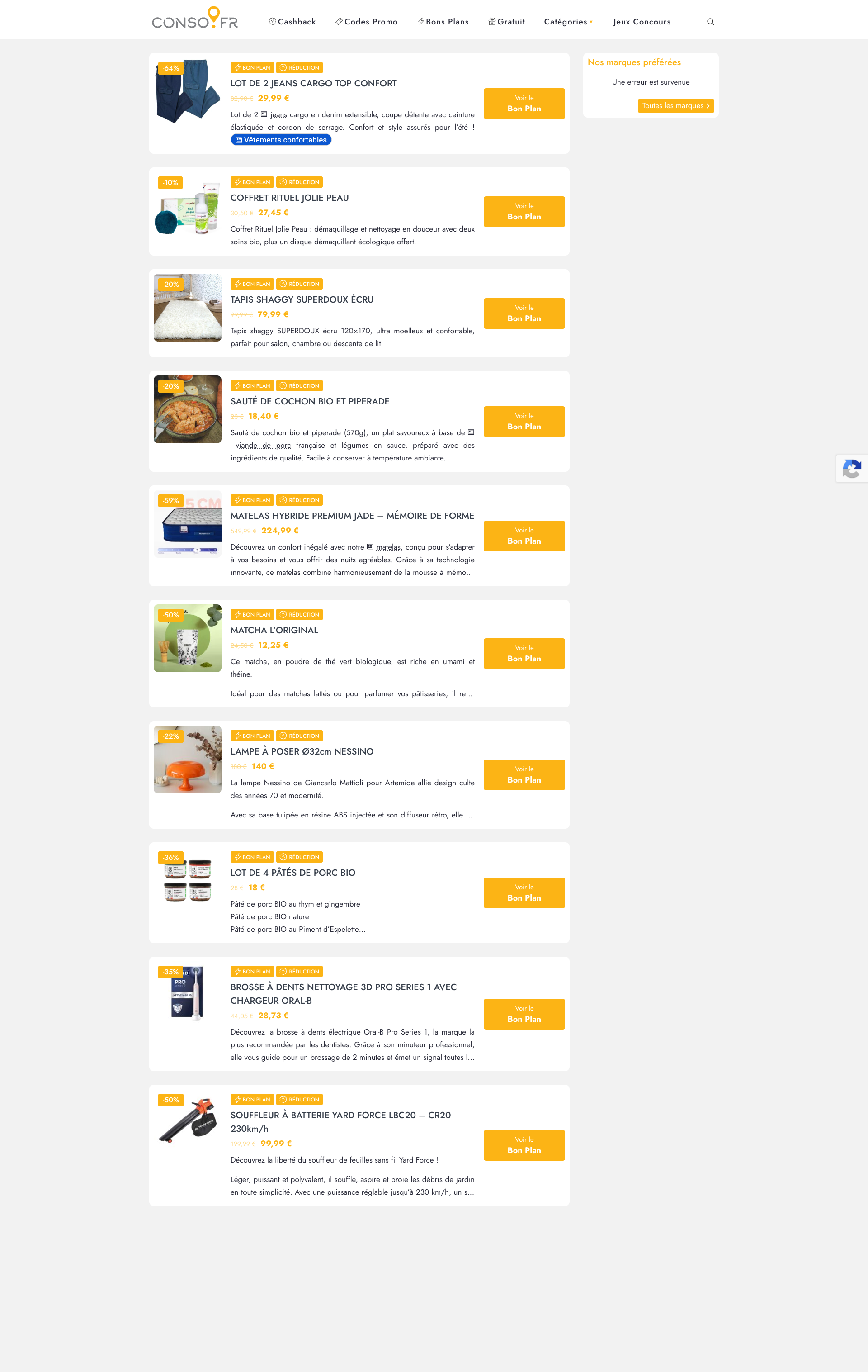 Aperçu du site