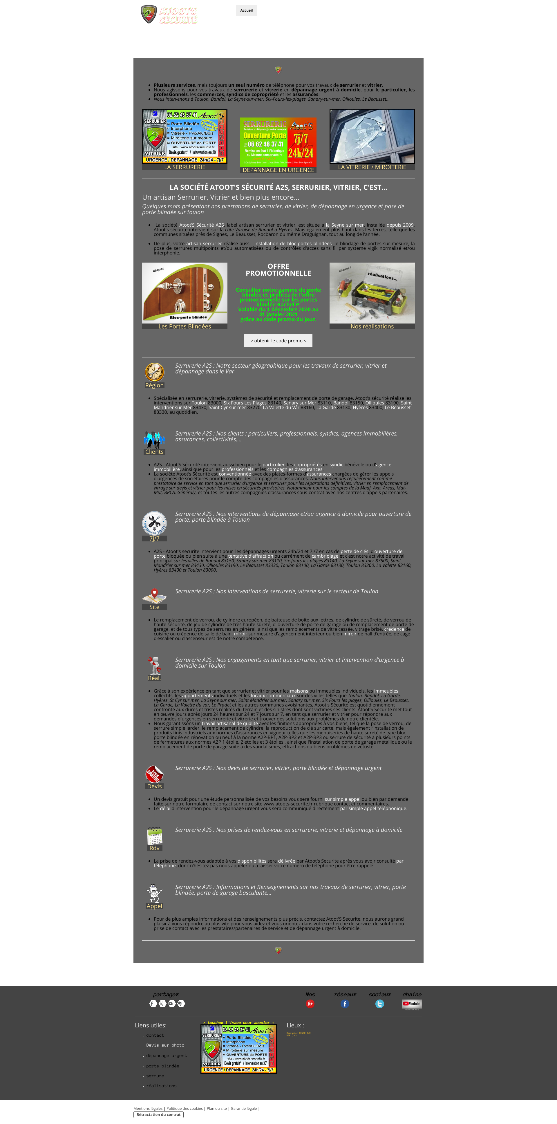 Aperçu du site