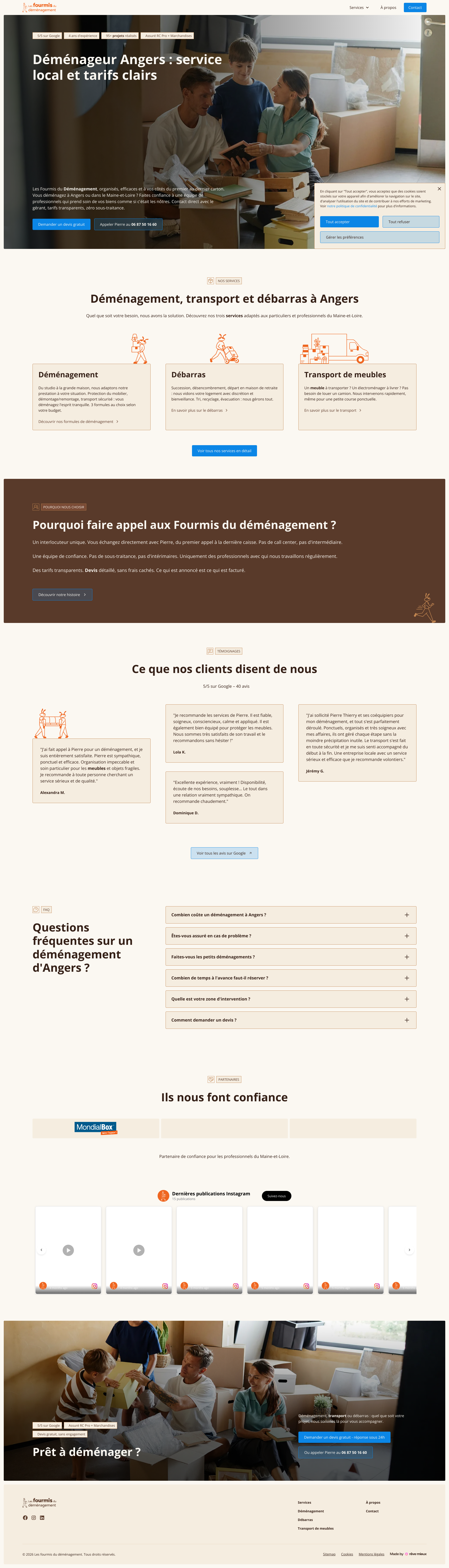 Aperçu du site